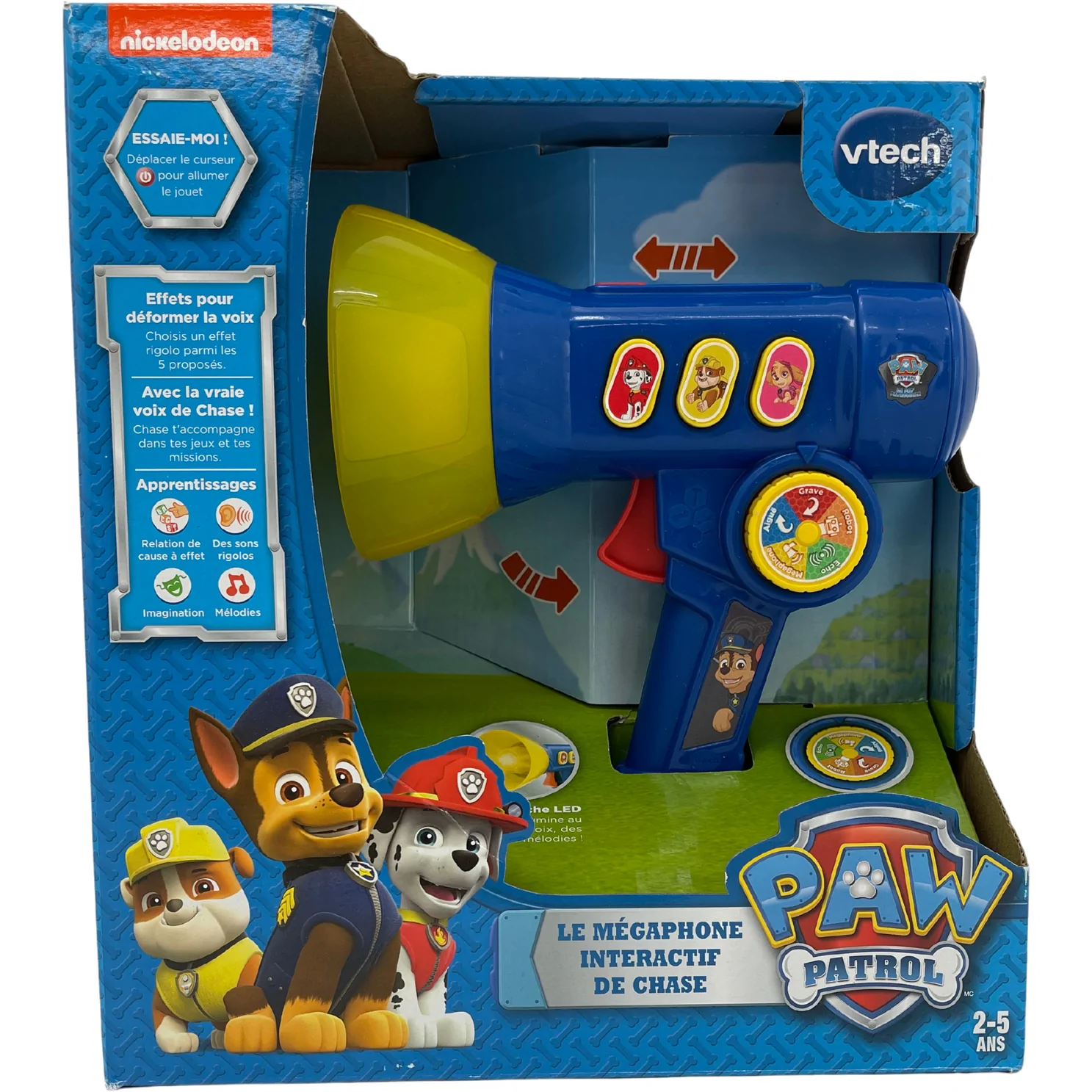 Vtech Paw Patrol Megaphone Toy / French Version / Interactive Toy / Light & Sound / Voice Changer