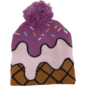 Densley & Co Girl's Youth Knit Hat / Winter Hat / Winter Toque / Ice Cream Cone Theme