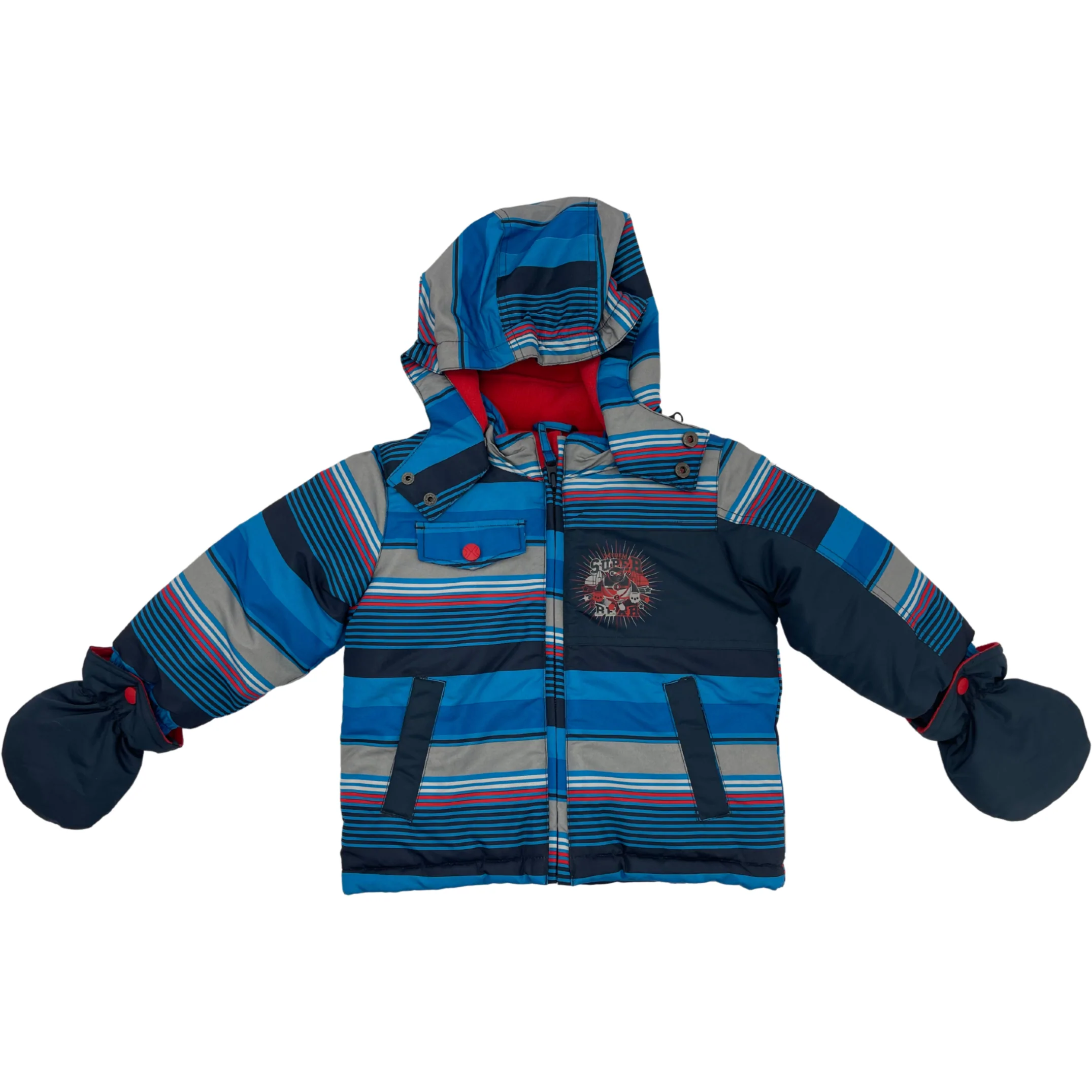 Xtrem by Gusti Toddler Boy's Winter Jacket / Blue with Stripes / Size 24 Months