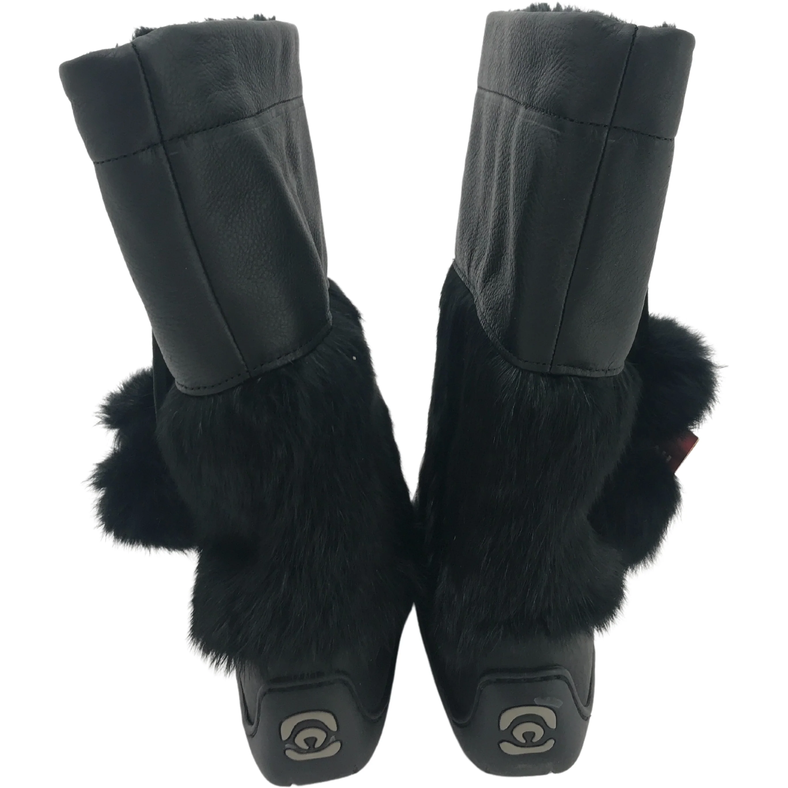Manitobah Mukluks Women's Winter Boots / Tall Boots / Black / Fur / Size 10