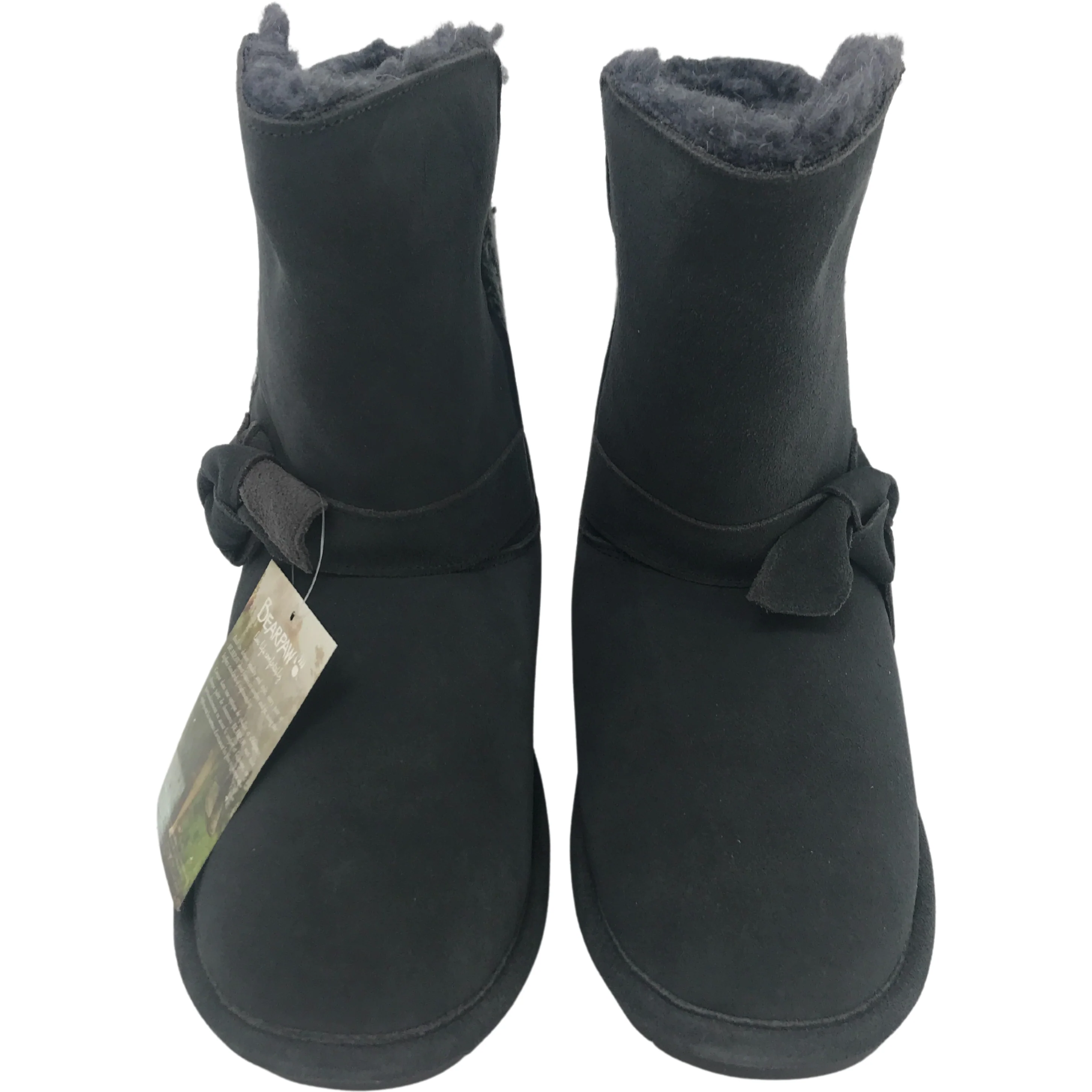 BearPaw Women's Winter Boots / Short Winter Boots / Geneva Knitted Boots / Grey / Size 10 **LIKE NEW*