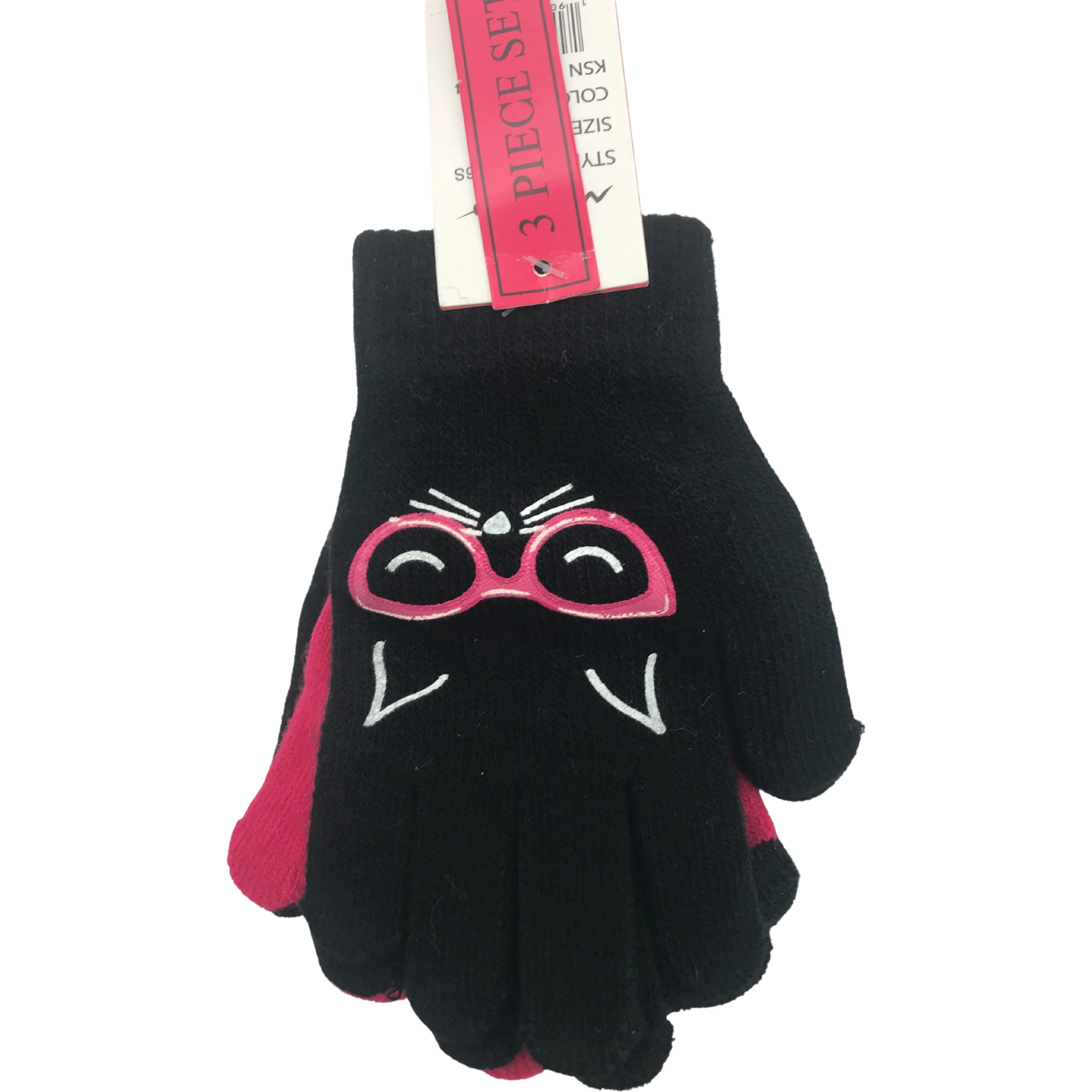 Minus Zero Children's Winter Gloves / Girl's Winter Gloves / Lightweight Gloves / 3 Pack