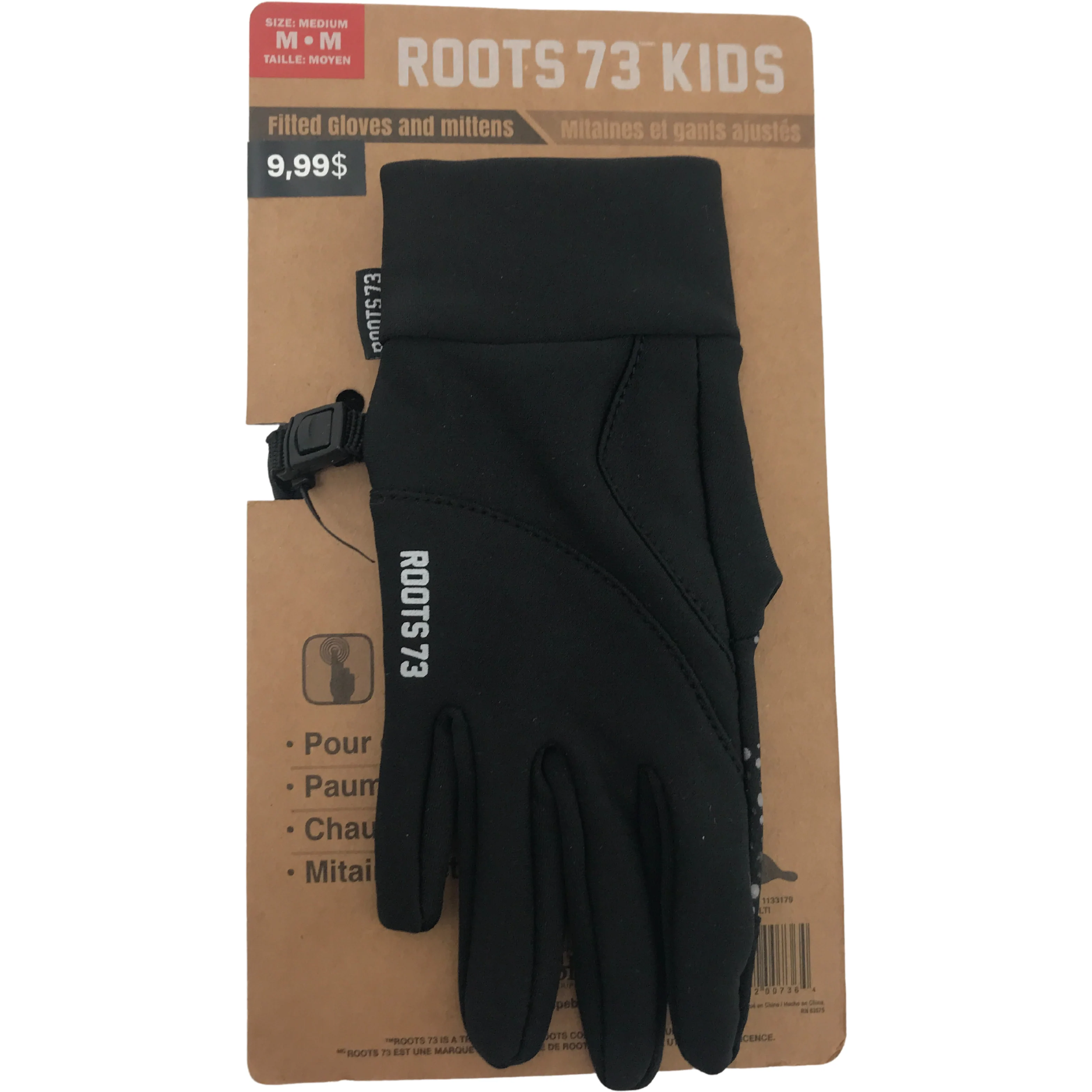 Roots Kids Gloves / Winter Gloves / Black / Fitted Gloves / Medium