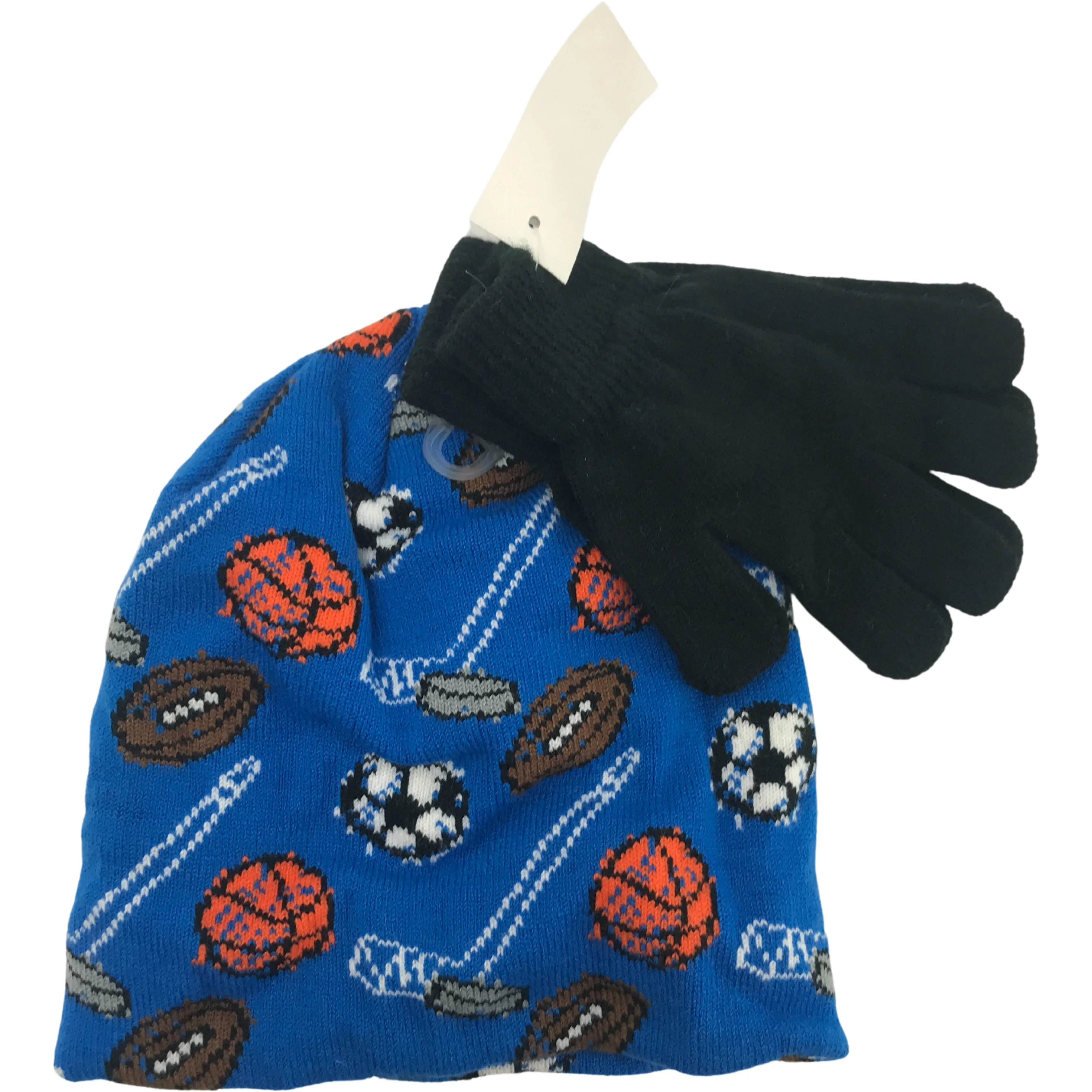 Children's Hat & Glove Set / Sports / Boy's Winter Hat / Lightweight Gloves / Size 4-7