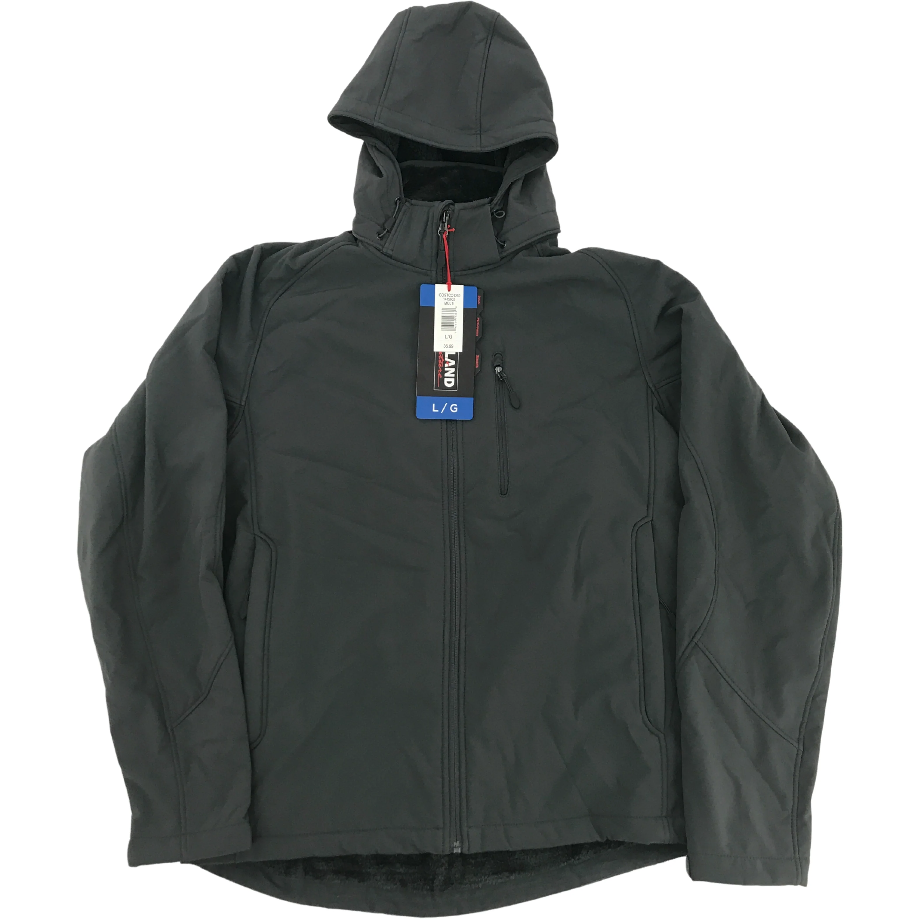 Kirkland Men's Soft Shell Jacket / Sherpa Fleece Lined Coat / Grey / Various Sizes