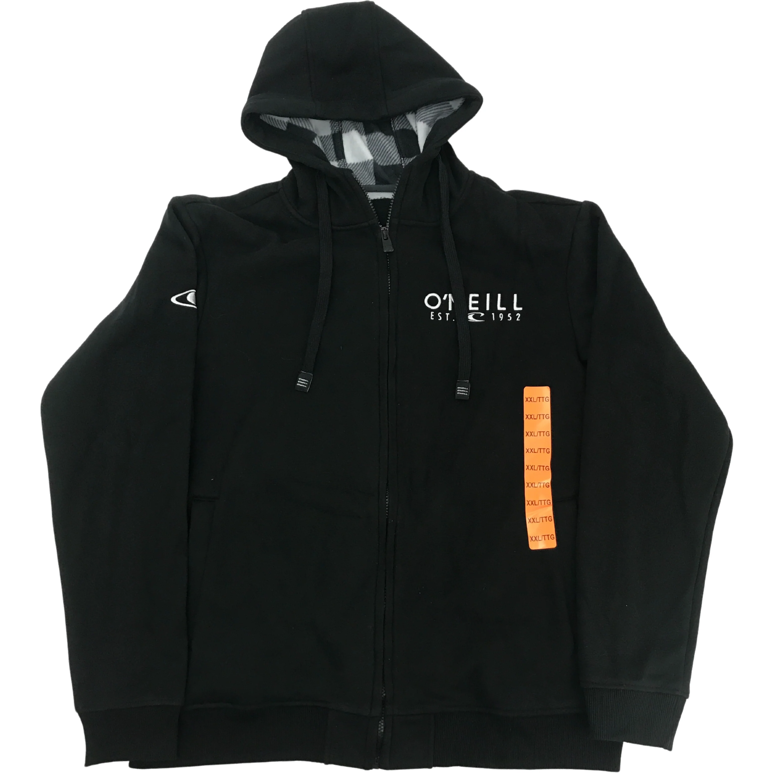 O'Neill Men's Zip Up Sweater / Hooded / Black / XXLarge