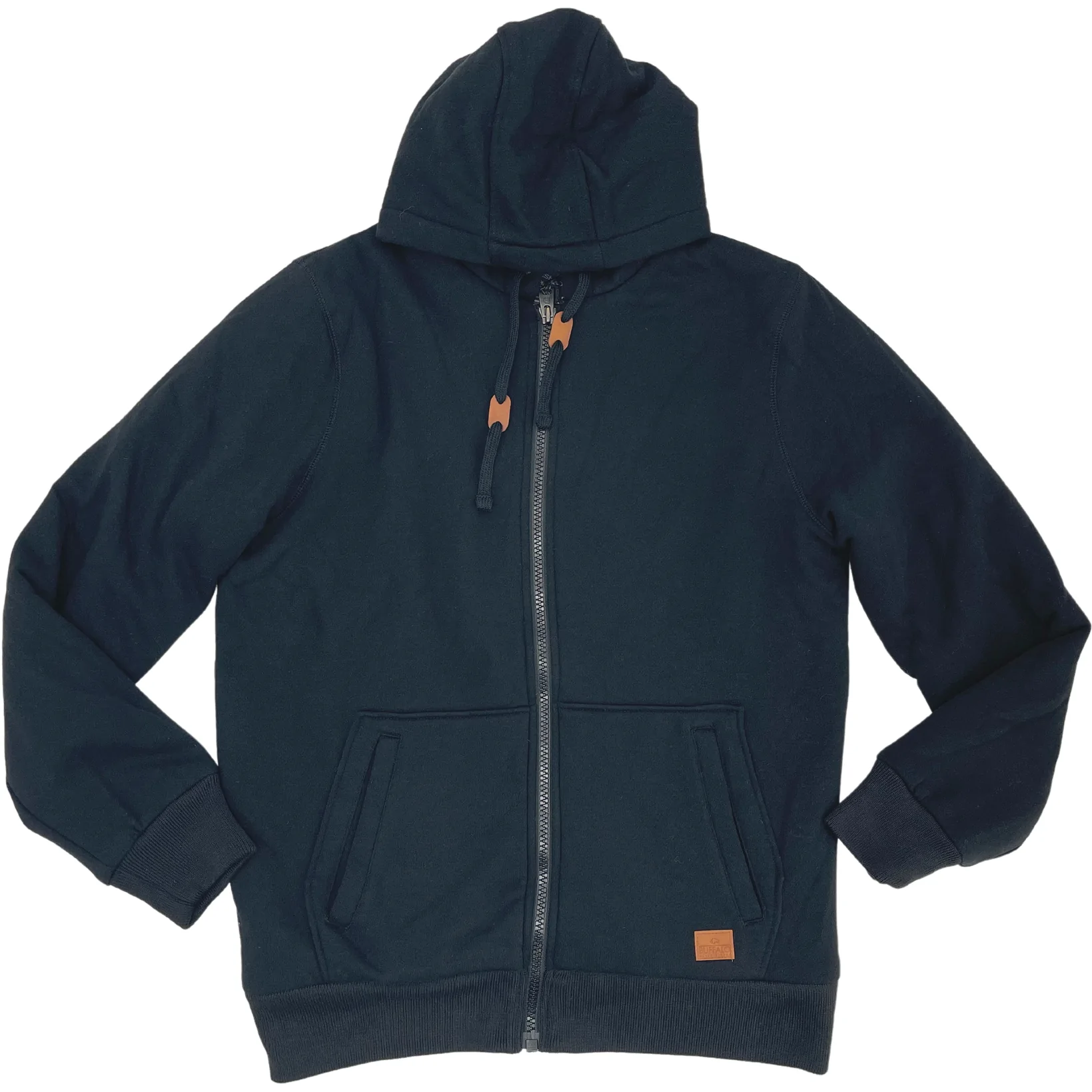 Buffalo David Bitton Men's Sherpa Knit Jacket / Zip Up Sweater / Black / Size Large