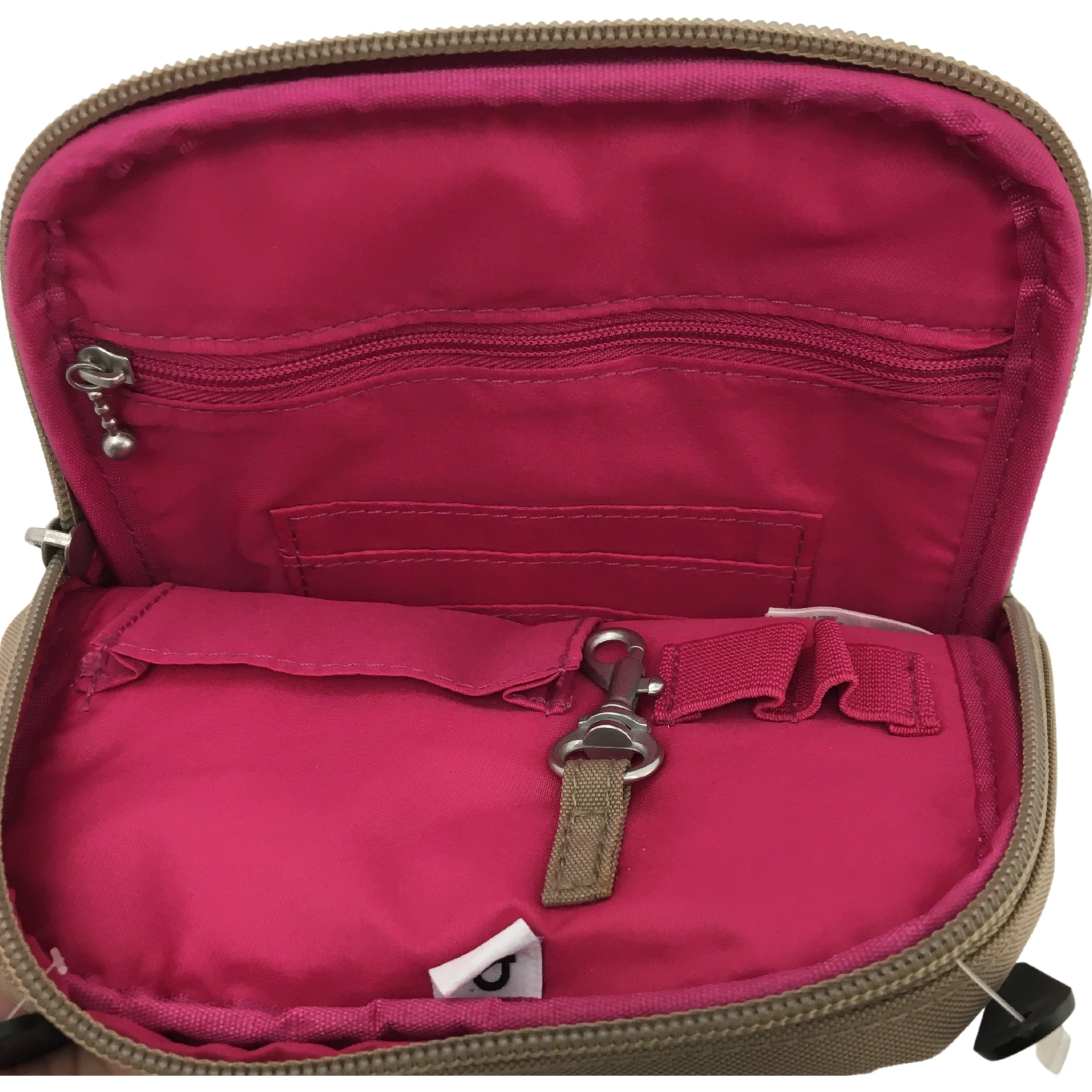 Baggallini Journey Crossbody Bag / Travel Bag / Khaki / RFID Protected / Travel Accessories