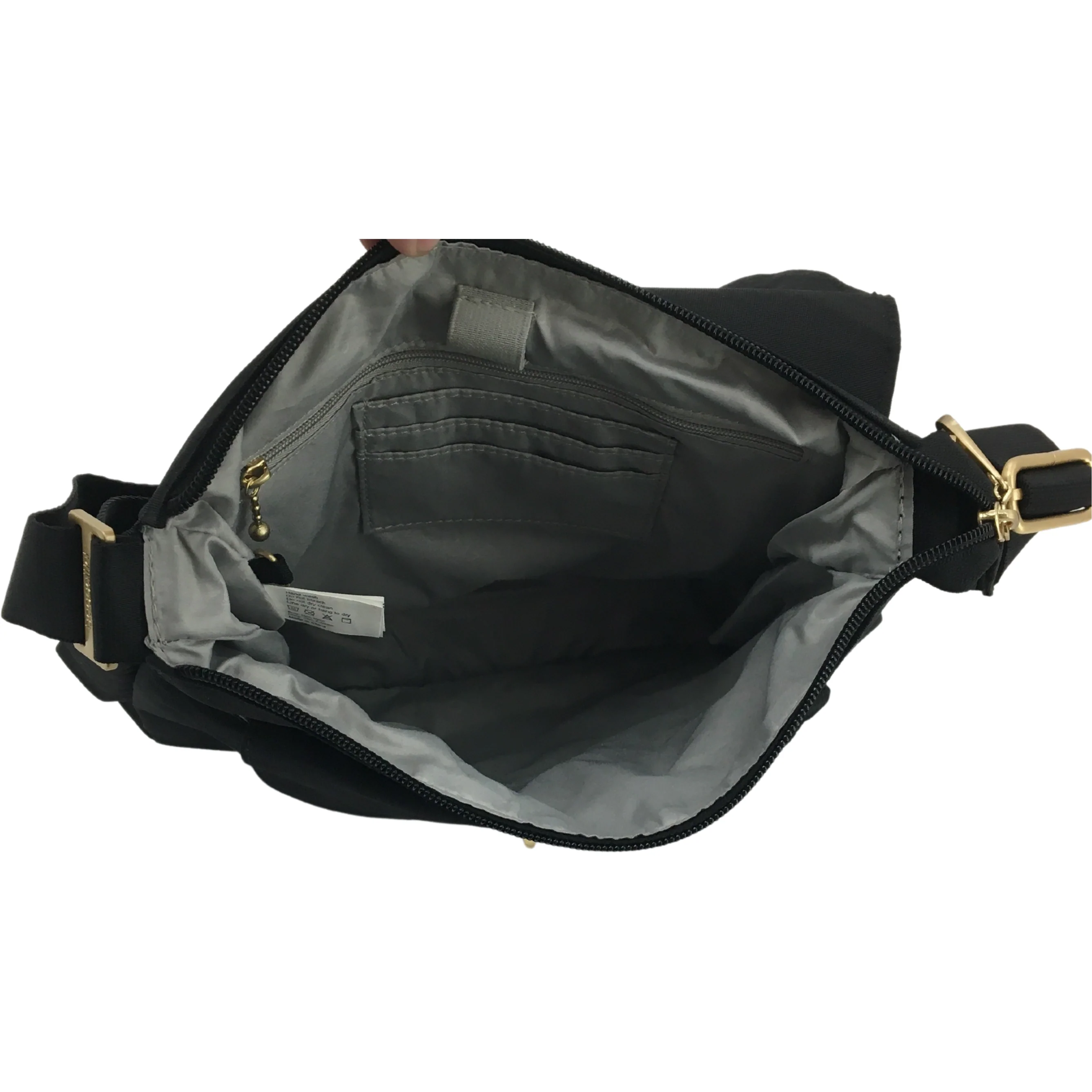 Baggallini Kuala Flap Zip Hobo Bag / Travel Bag / RFID Protected / Black
