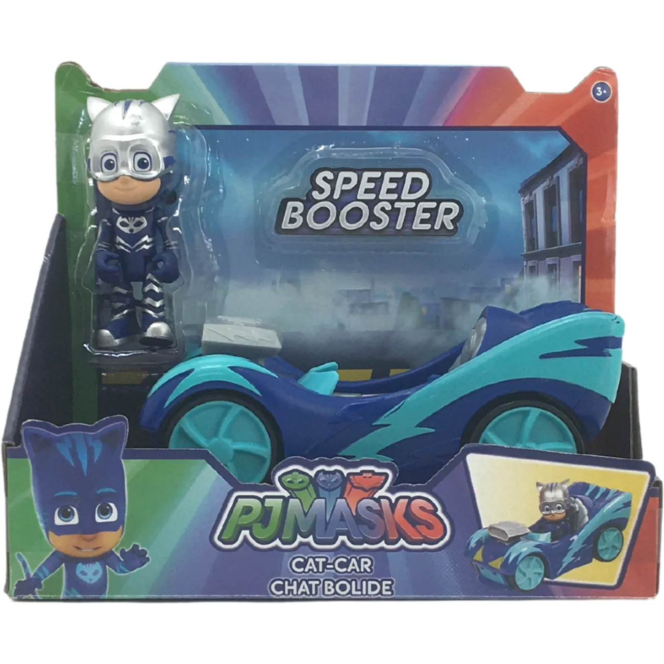 PJ Masks Cat Boy & Vehicle / Speed Booster Cat-Car / Ages 3+