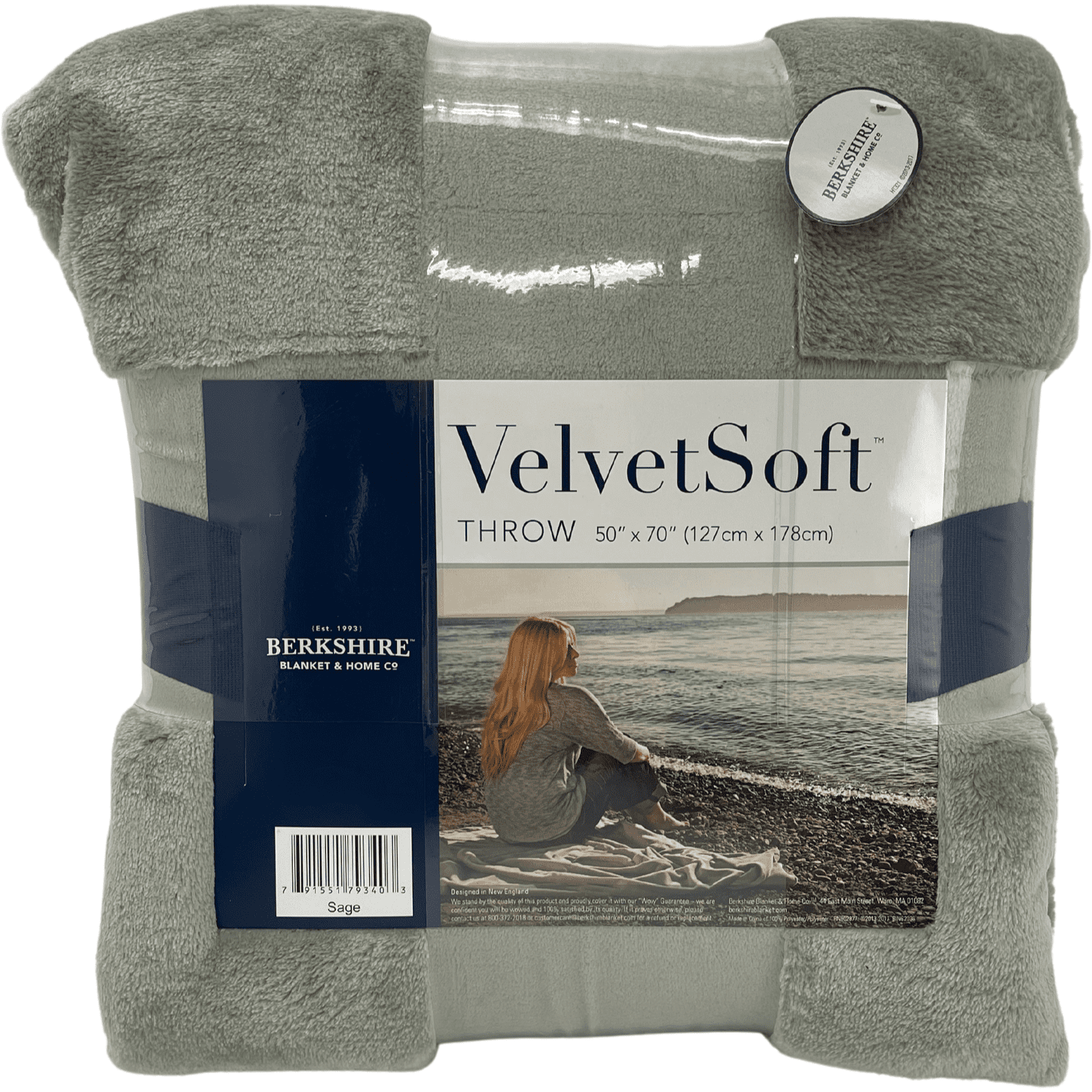 Berkshire Velvet Soft Throw Blanket Gift Pack / 3 Pack / Plush / 50"x 70" / Gradient Colour / Various Colours