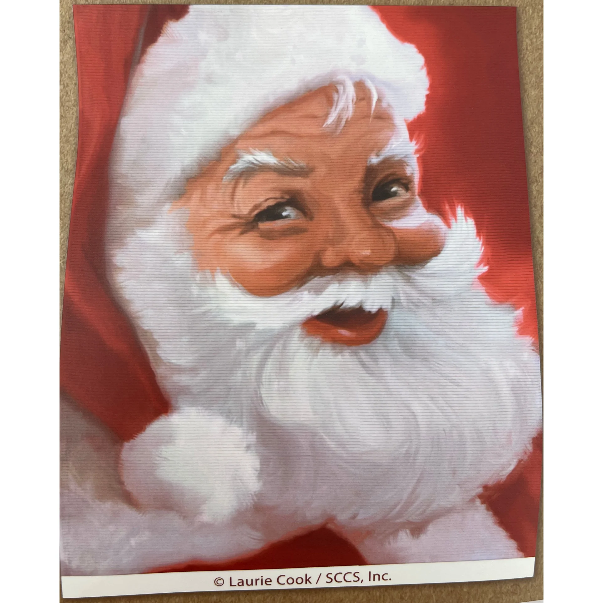 Safdie Santa Claus Throw Blanket / Ribbed Throw / Home Holiday Decor / 48" x 60"