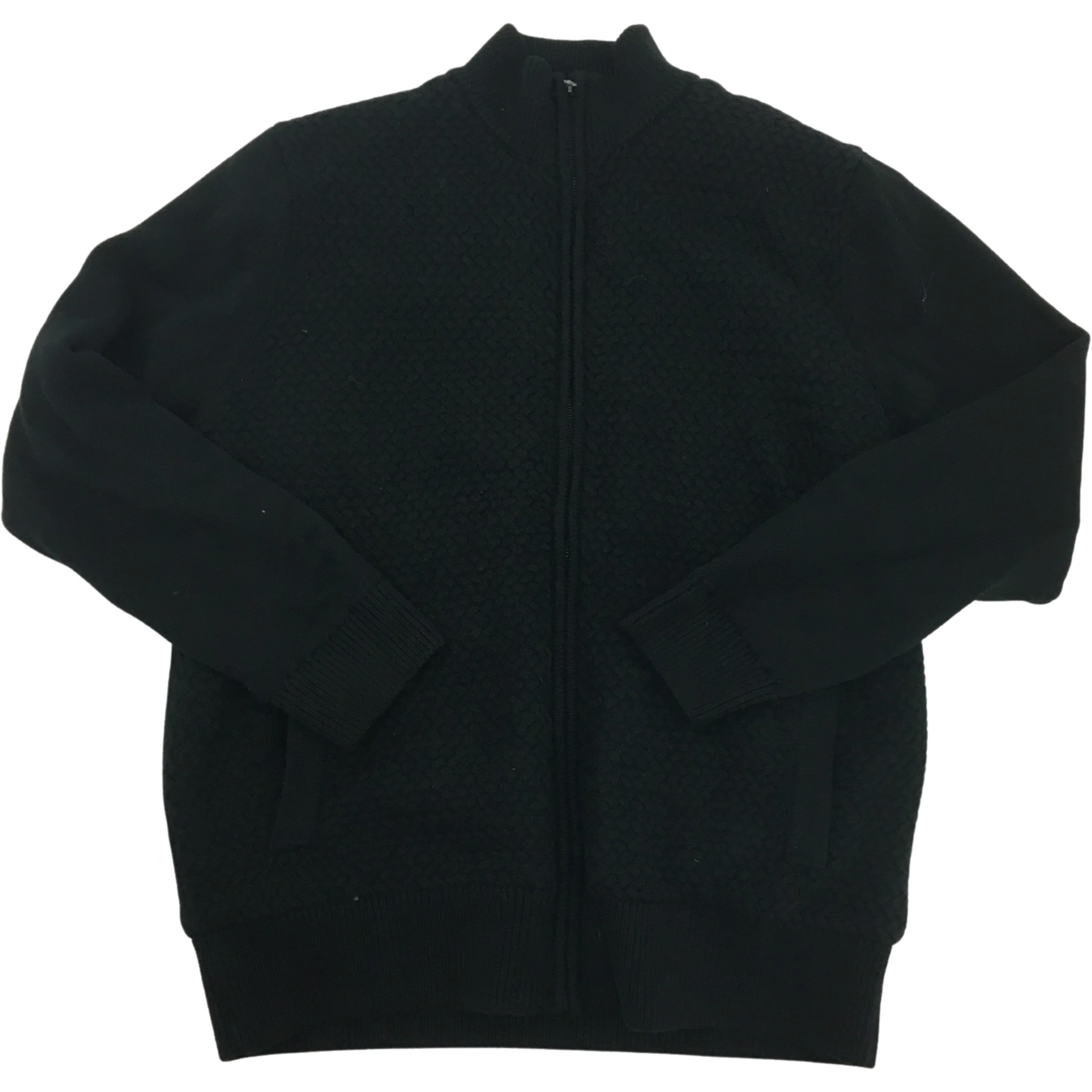 Emanuel Men's Zip Up Sweater / Lined Sweater / Black / Various sizes