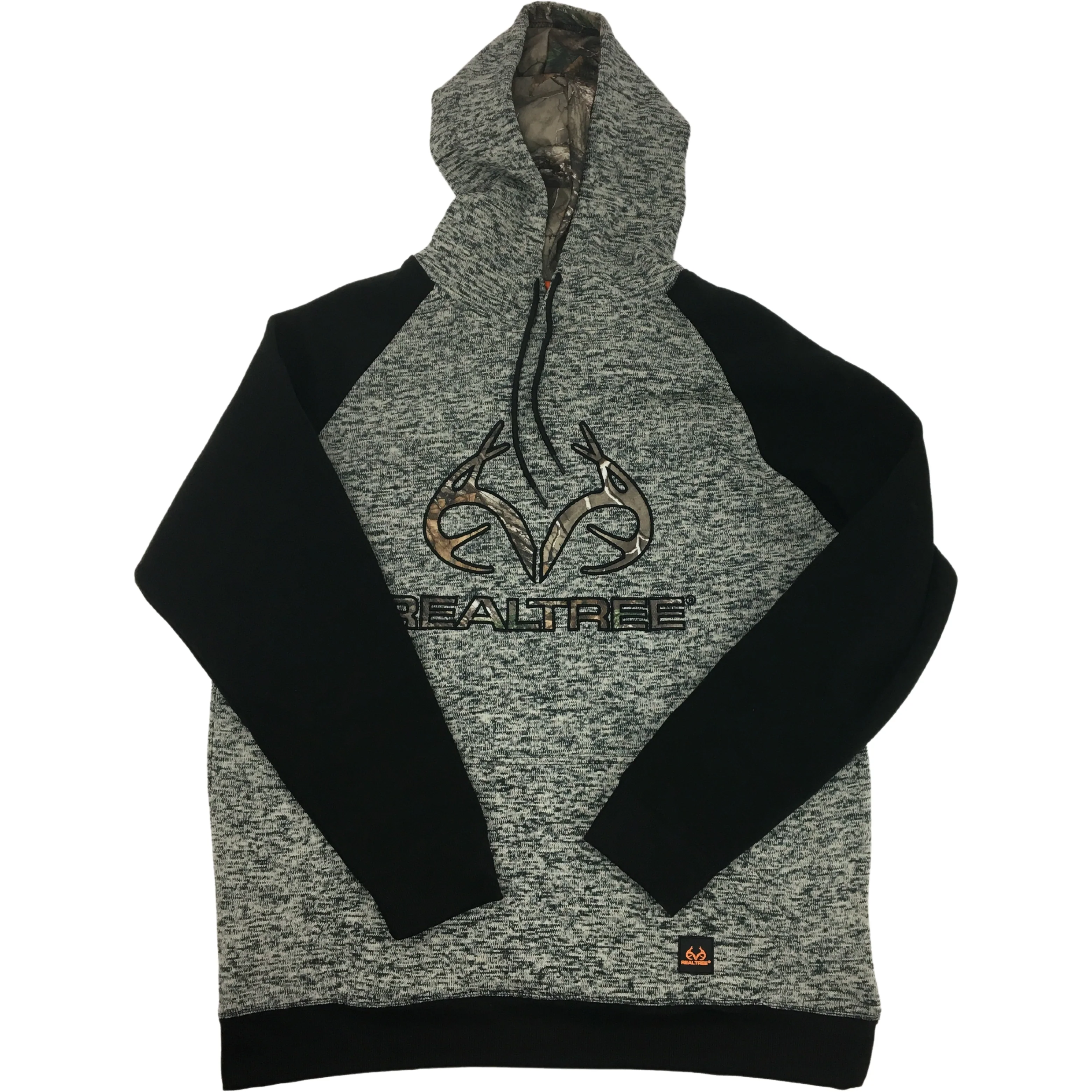 Realtree Men's Hooded Sweater / Grey and Black / Size XLarge