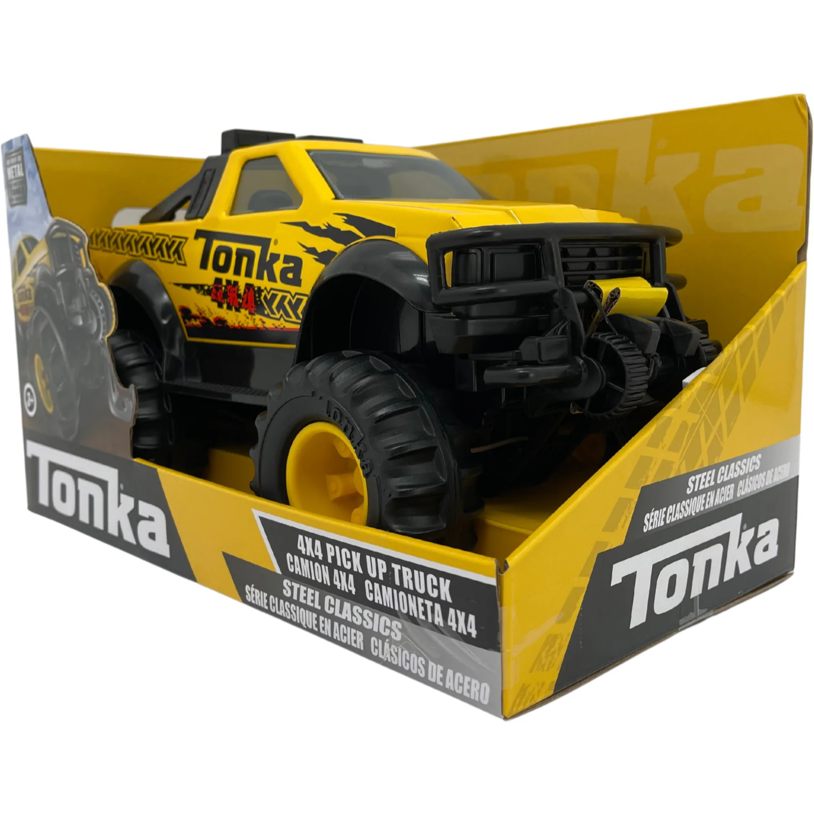 Tonka Metal Pick Up Truck Toy / Yellow & Black / Steel Classics / Off Roading Truck