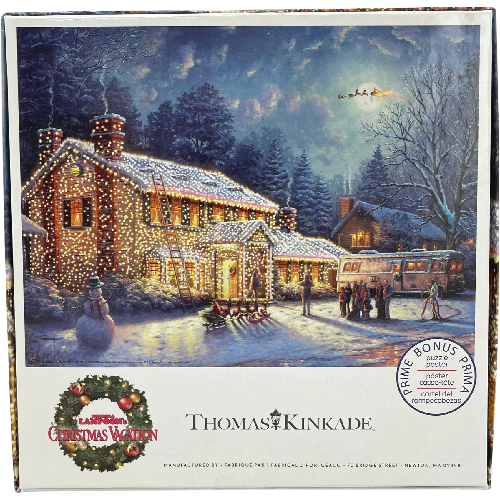 Thomas Kinkade Christmas Themed Jigsaw Puzzle / 300 Piece / Christmas Vacation / A Christmas Story