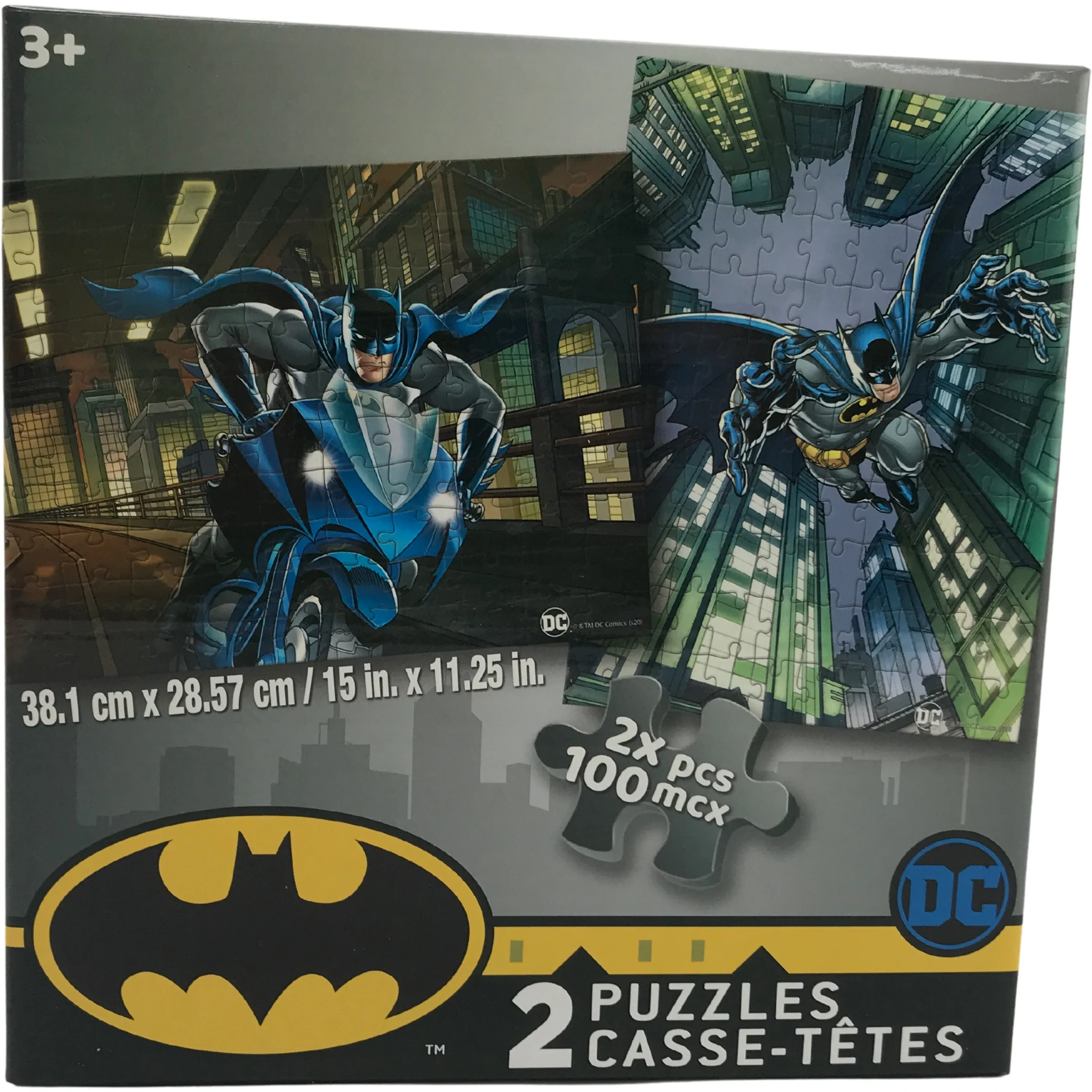 DC Batman Puzzles / 2 Puzzles / 100 Pieces / Children's Puzzles /