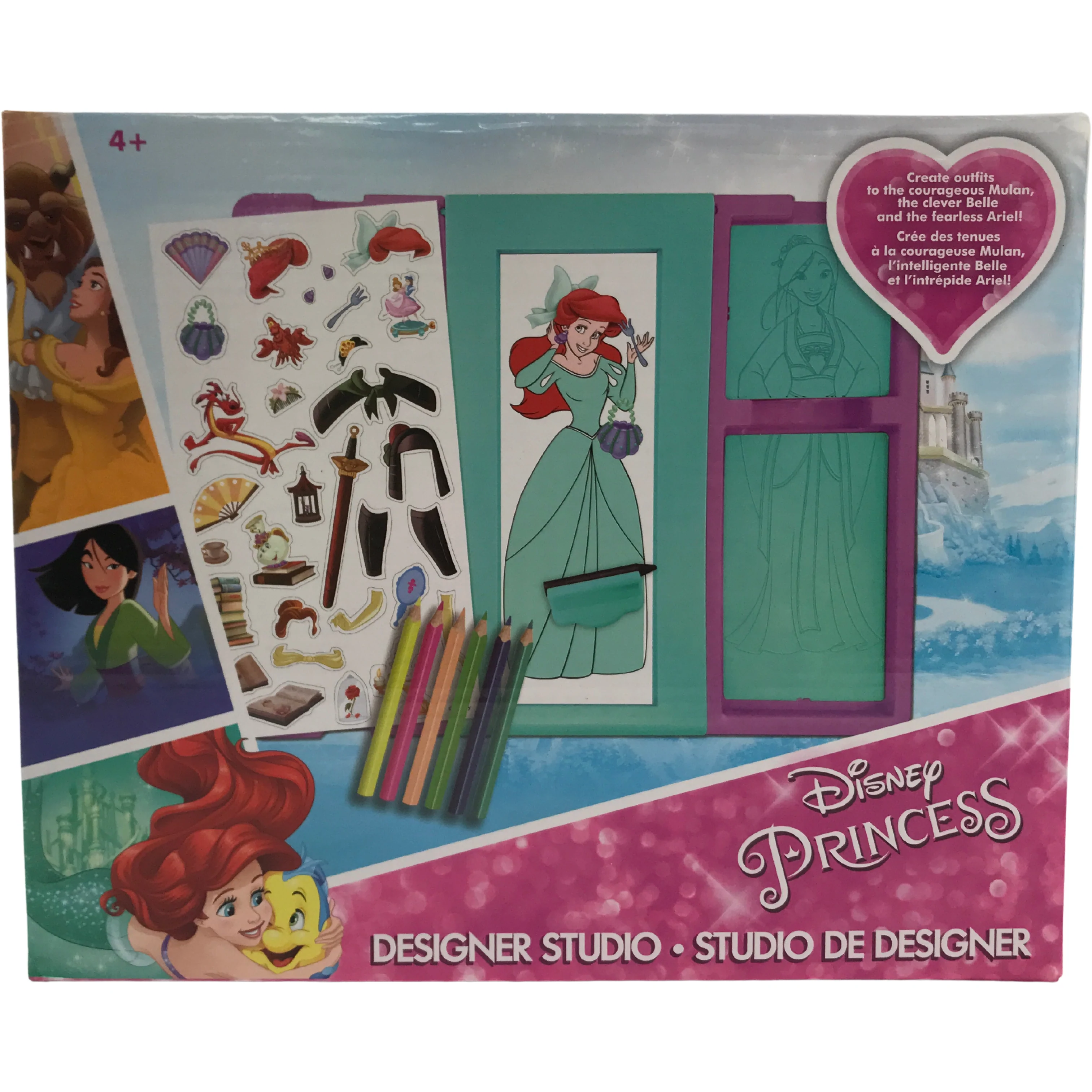 Disney Princess Designer Studio / Colouring Crafts / Girl's Drawing / Fashion Crafts