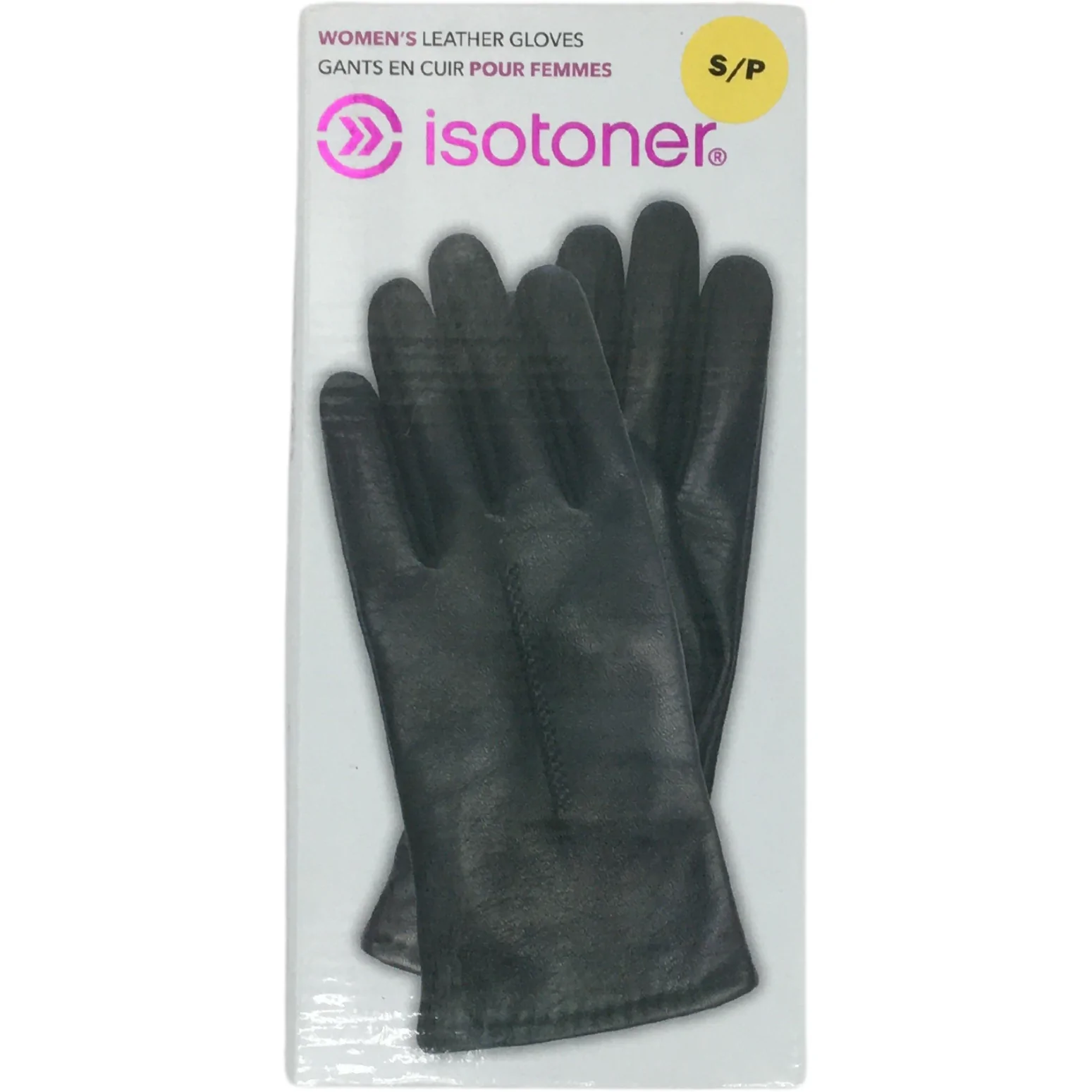 Isotoner Women's Leather Gloves / Winter Gloves / Size Small / Black