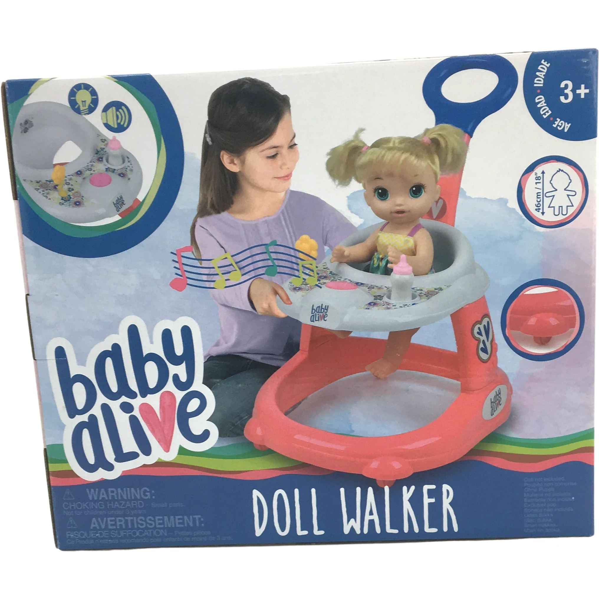Baby Alive Doll Walker With Light & Sound / Age 3+