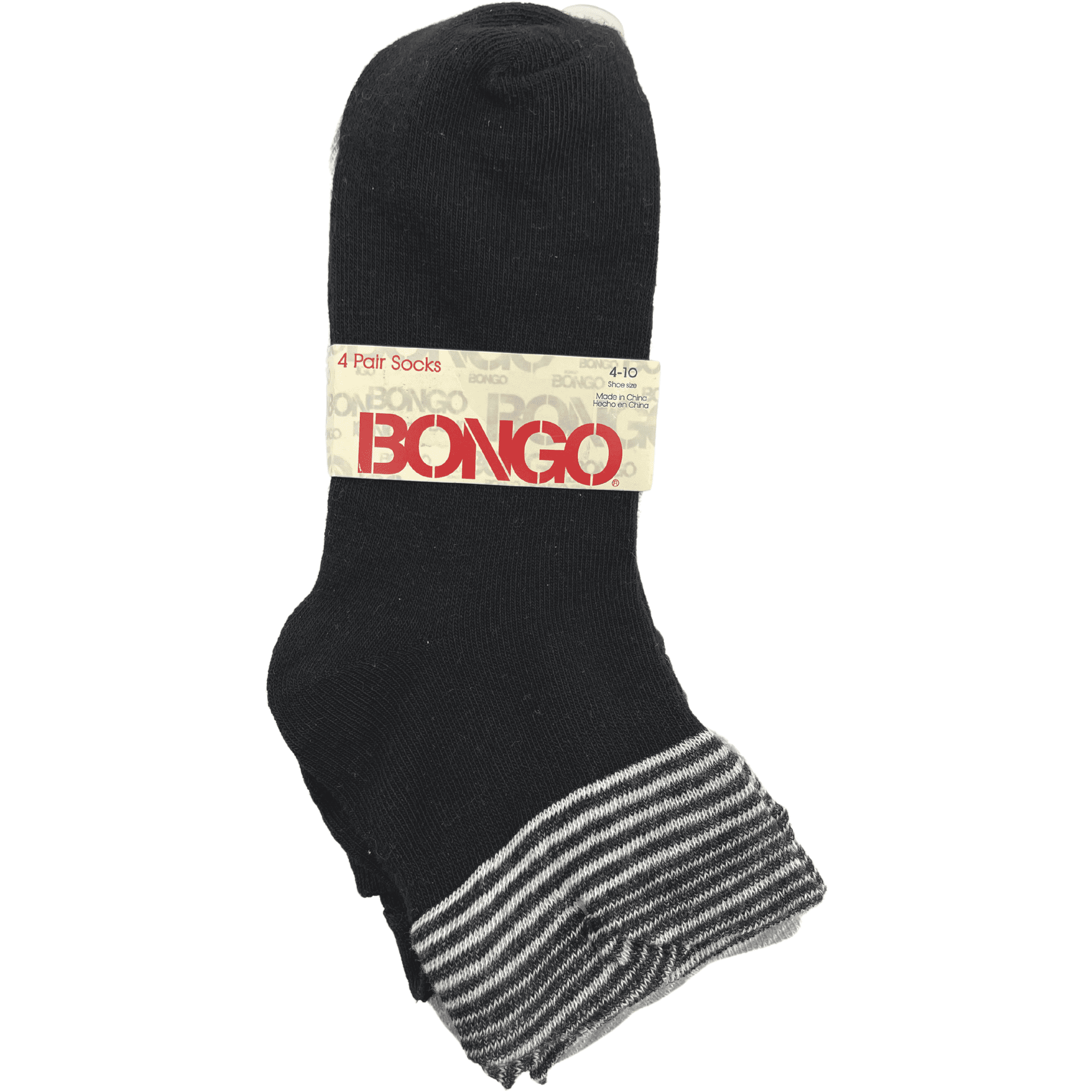Bongo Women's Socks / Ankle Socks / 4 Pairs / Neutral Colours / Shoe Size 4-10