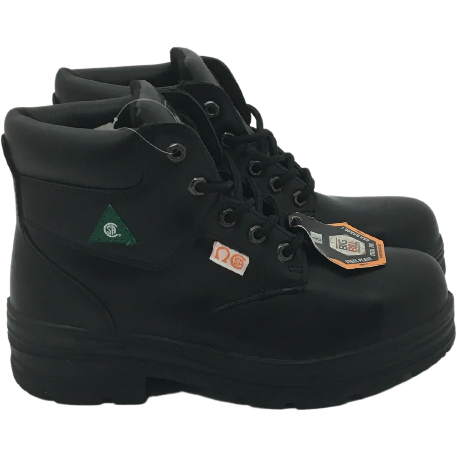 Big Bill Footwear Men's Safety Boots / Work Boots / BB 3000 / Black / Size 8