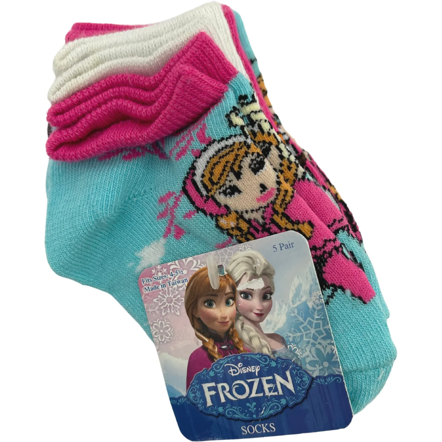 Disney Toddler Girl's Socks / 5 Pairs / Disney Characters / Various Sizes