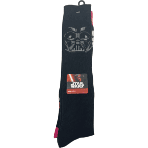 Star Wars Women's Socks / Knee High / 2 Pairs / Black & Pink / Shoe Size 9-11