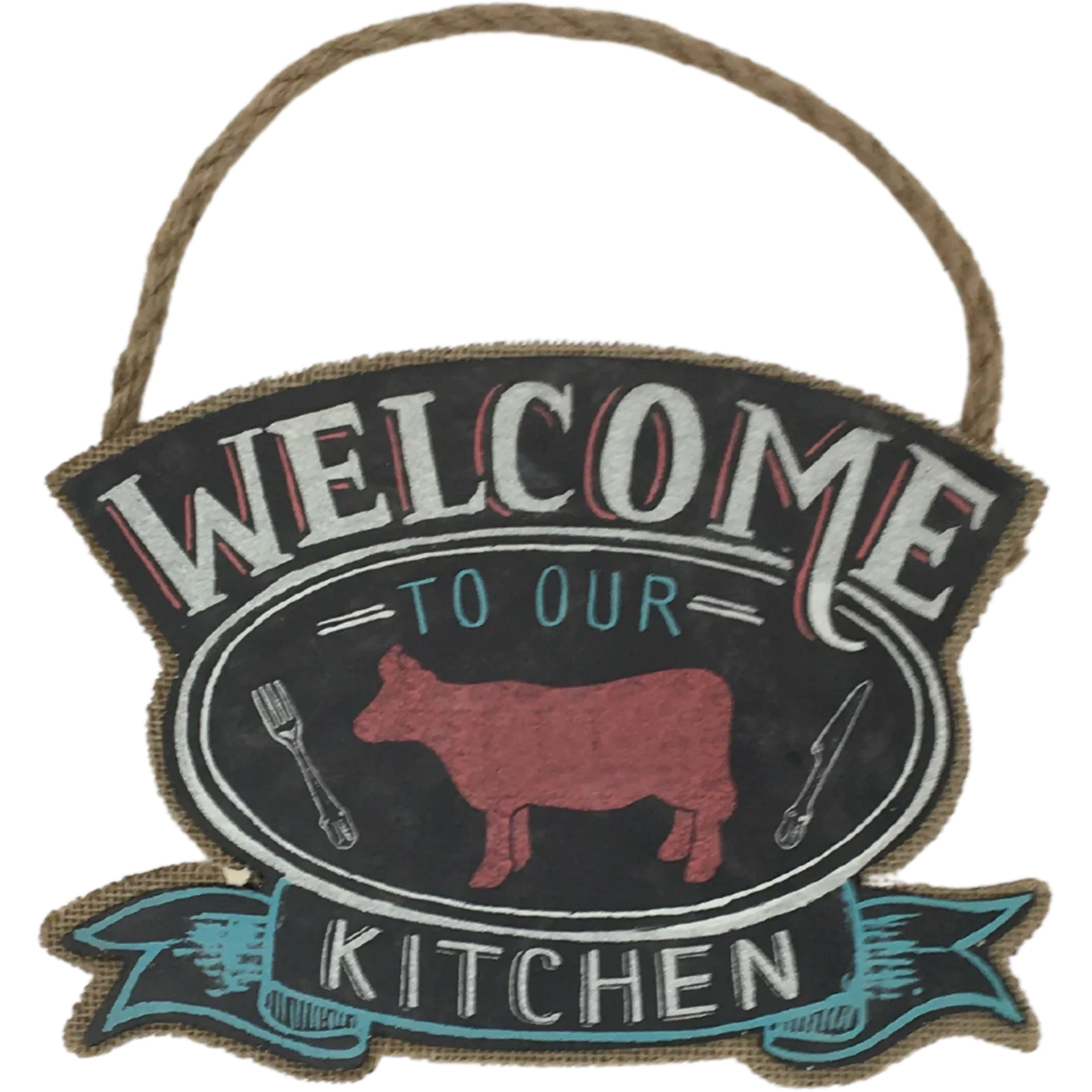 Welcome To Our Kitchen Decorative Sign