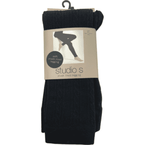 Studio S Women's Plush Lined Leggings / Black / Size M-L