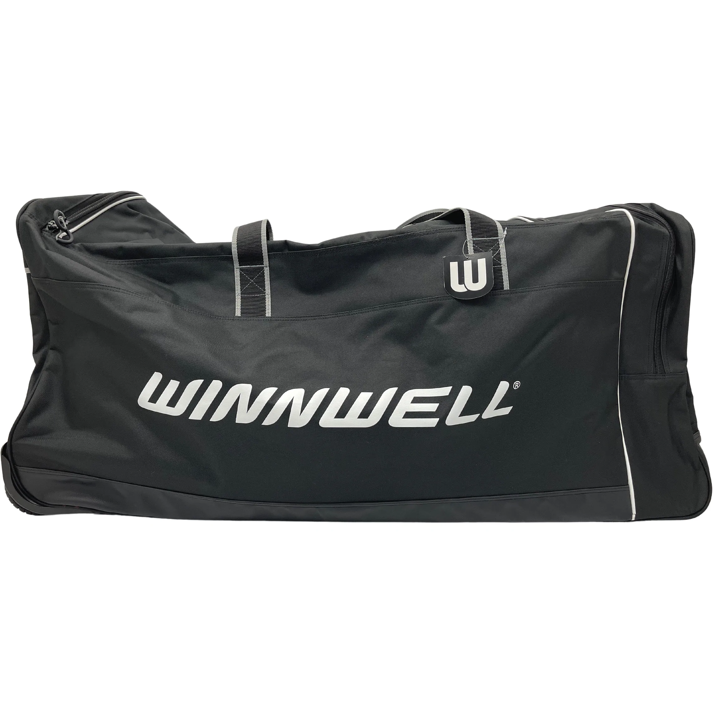 Winnwell Junior Wheeled Hockey Bag / Black & White / Hockey Equipment Bag