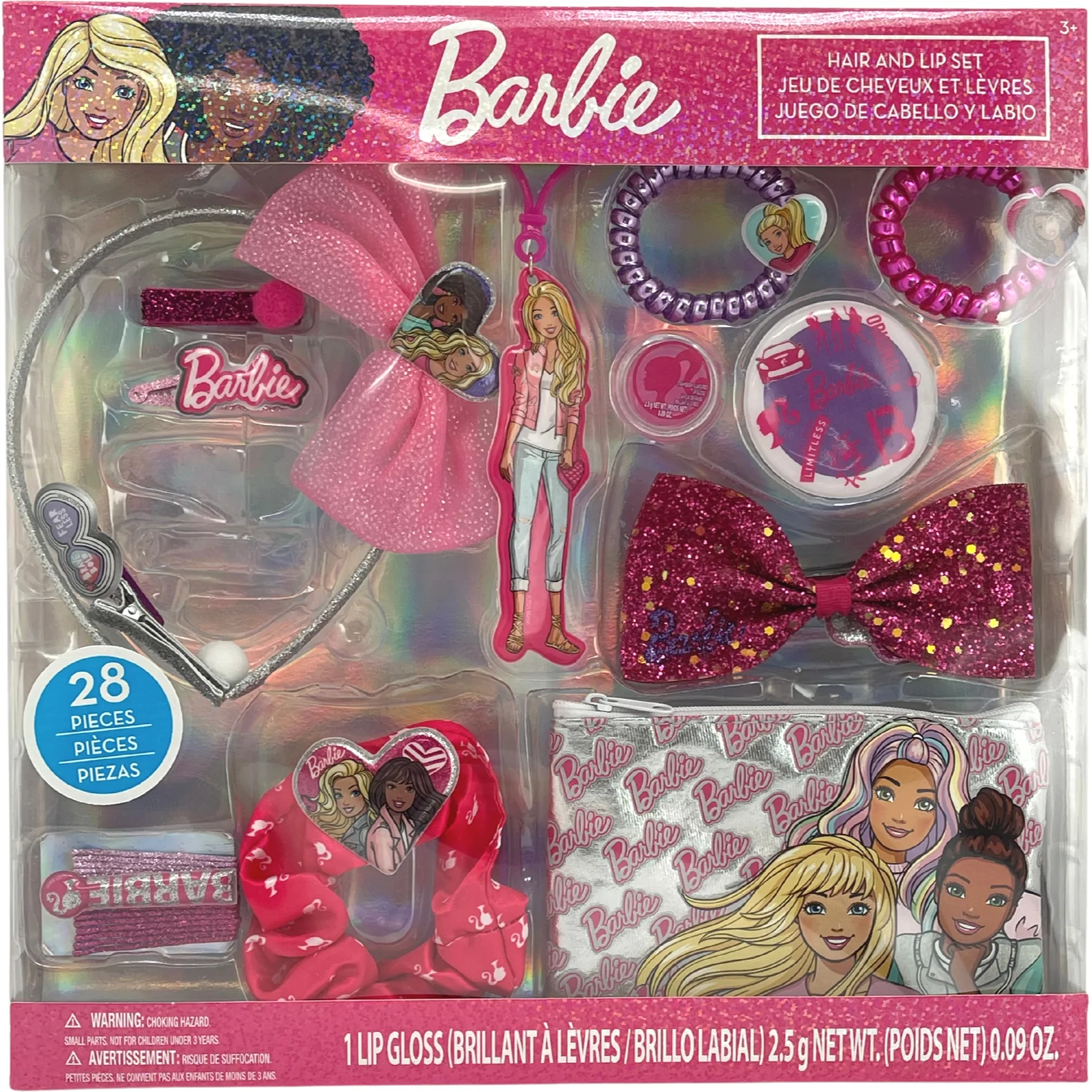 Barbie Hair and Lip Accessory Kit / Pink / 28 Pieces **DEALS**