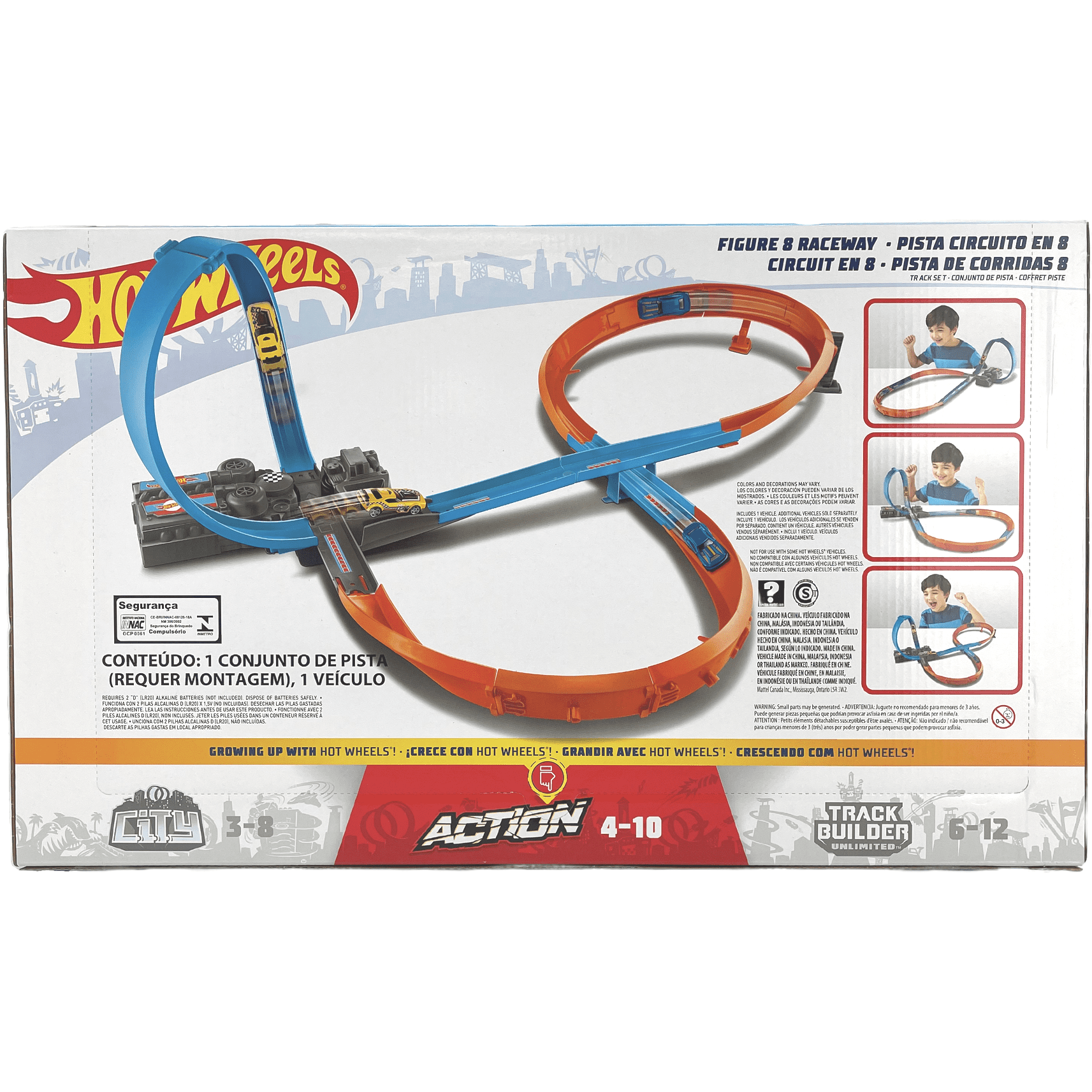 Hot Wheels Figure 8 Raceway / Action Track Set / 1 Car Included