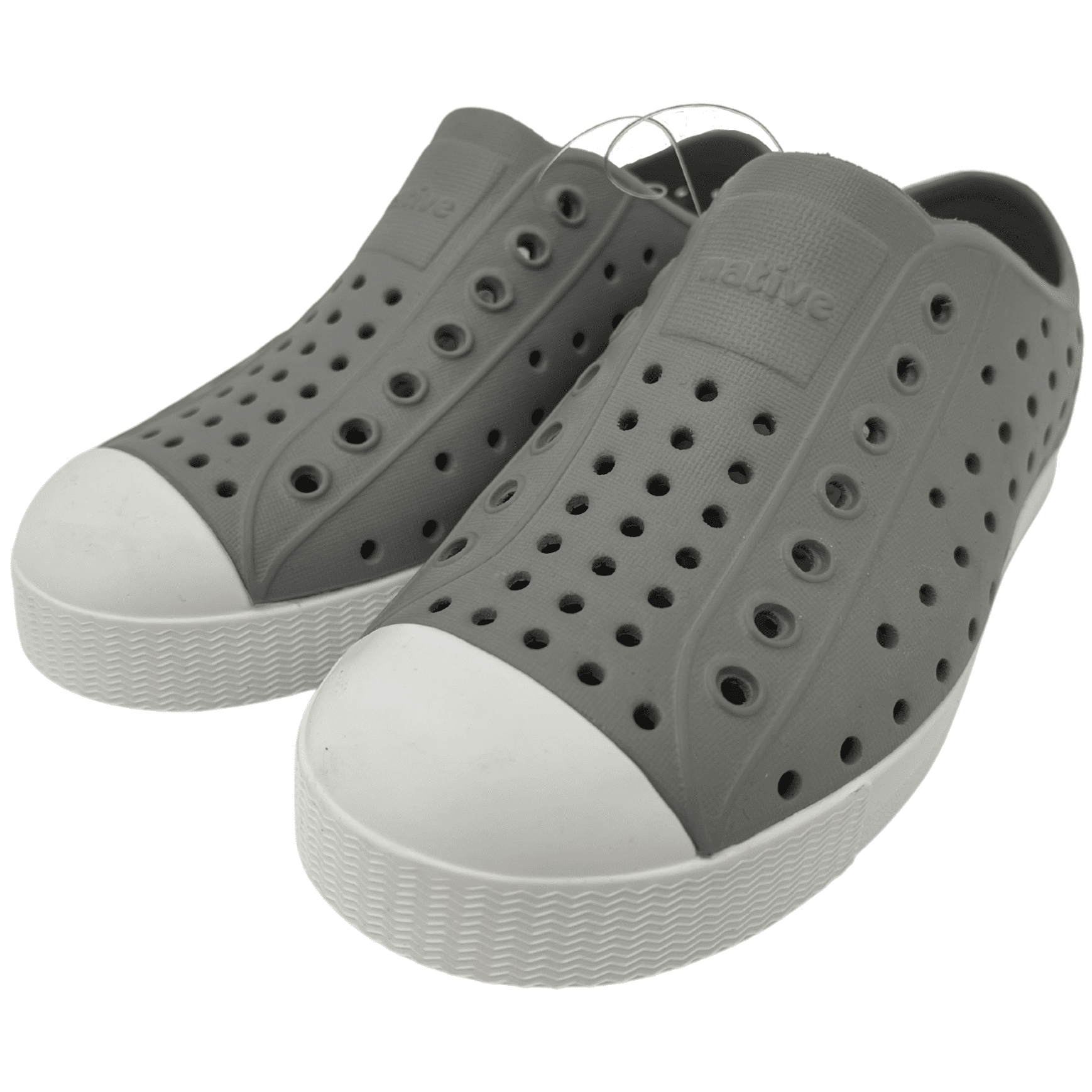 Native Jefferson Kids Shoes / Pigeon Grey / White / Size C9 **No Tags**