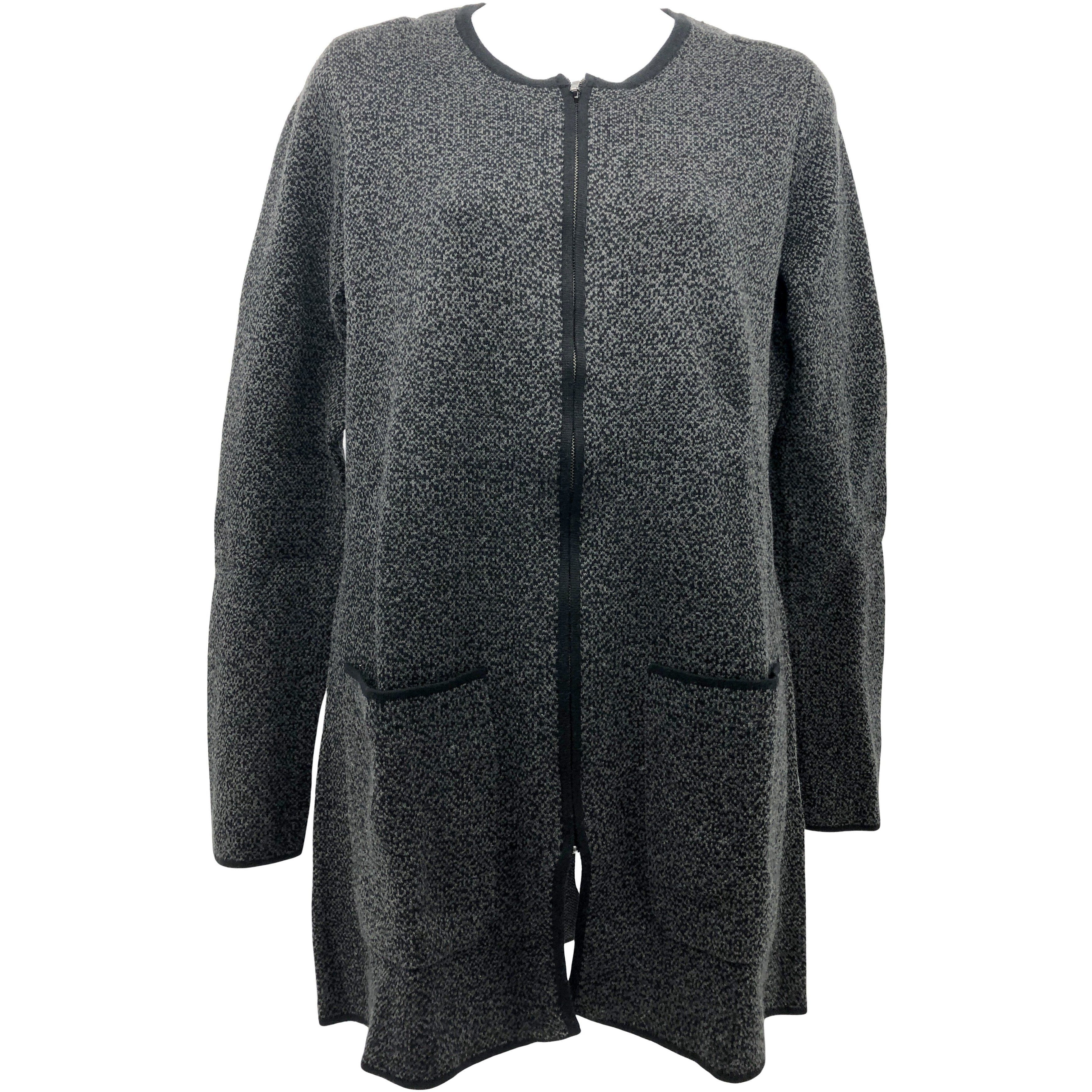 Nicole Miller Women's Zip Up Sweater / Black & Grey / Various Sizes