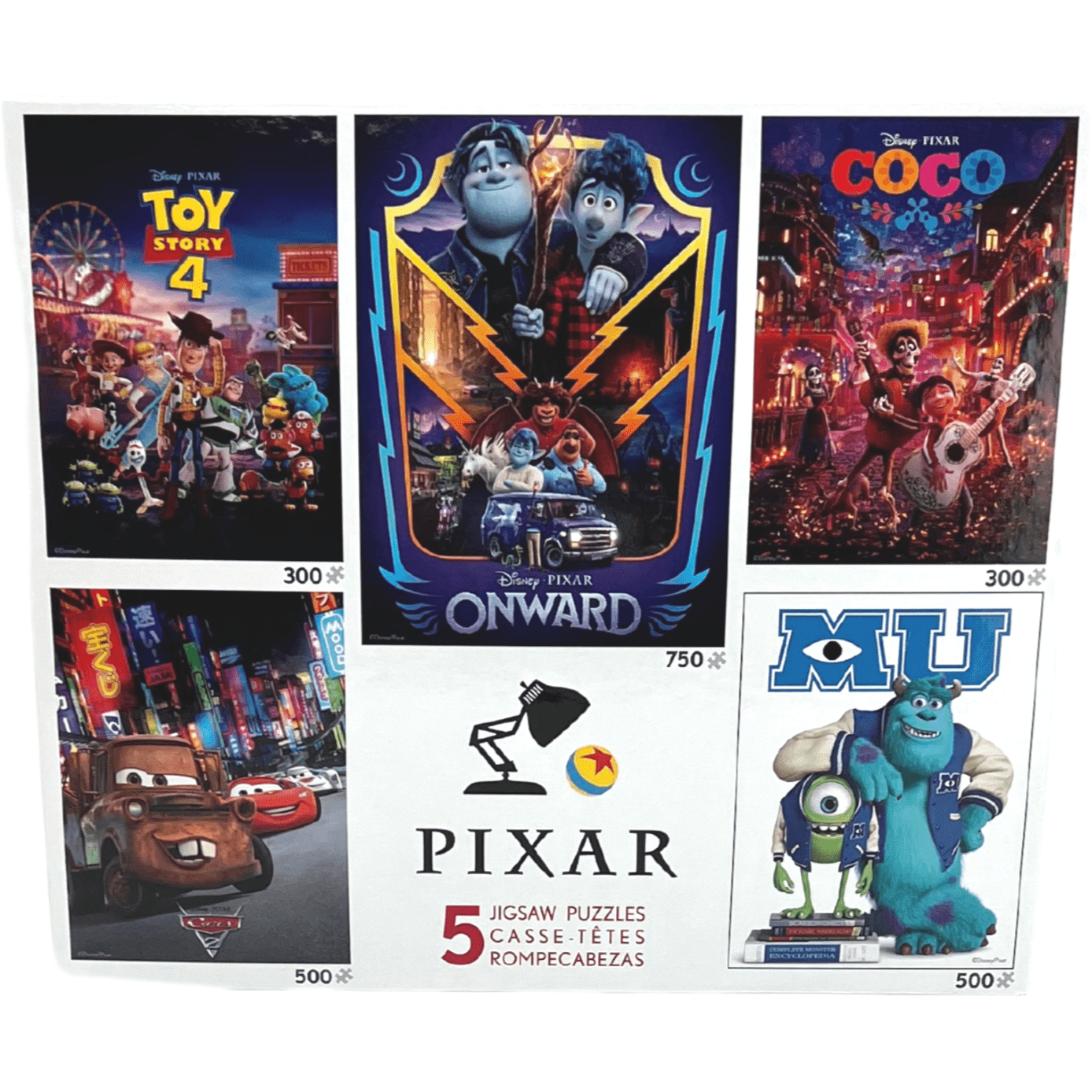 Disney Pixar Puzzles / Jigsaw Puzzles / 5 Pack / Ages 10+