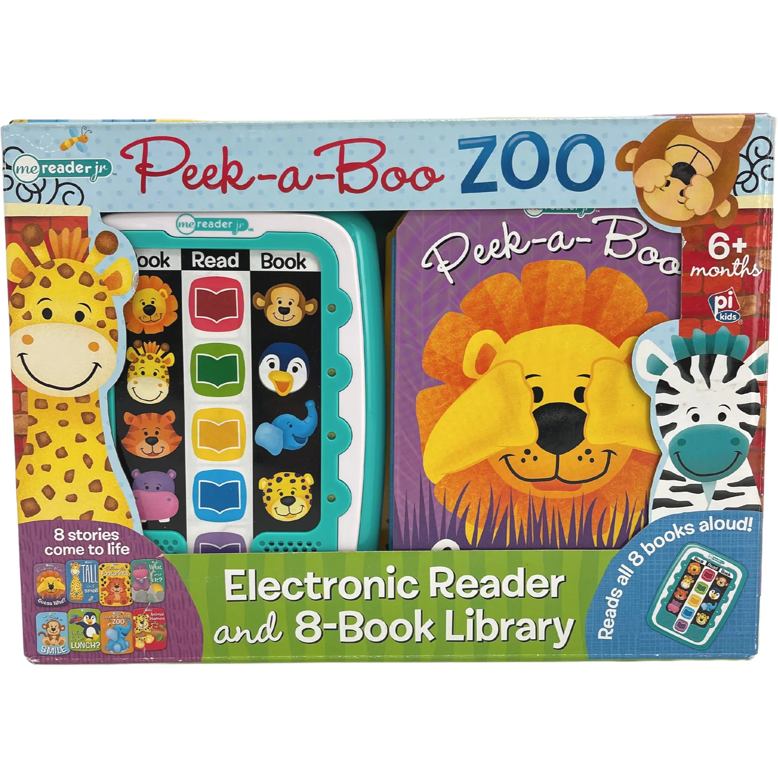 Me Reader Jr. Peek-A-Boo Zoo E-Reader / Electronic Reader and 8 Book Library / Early Learning Tool
