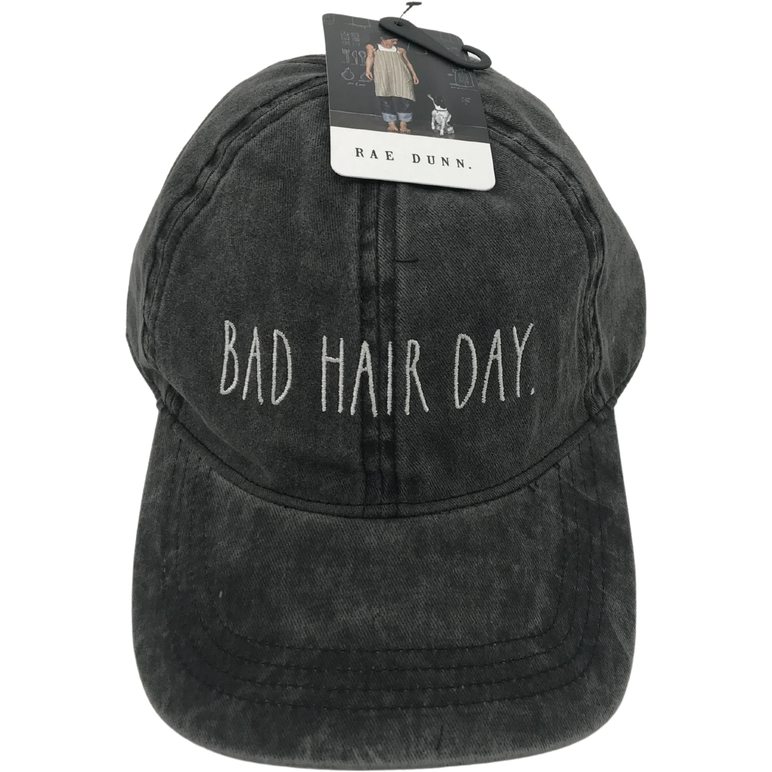 Rae Dunn Adult Baseball Cap / Adult Baseball Hat / "BAD HAIR DAY" / Black