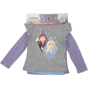 Disney Frozen Girl's Shirts: 3 Pack / 2 Tshirt's / 1 Long Sleeve / Elsa & Anna / Various Sizes