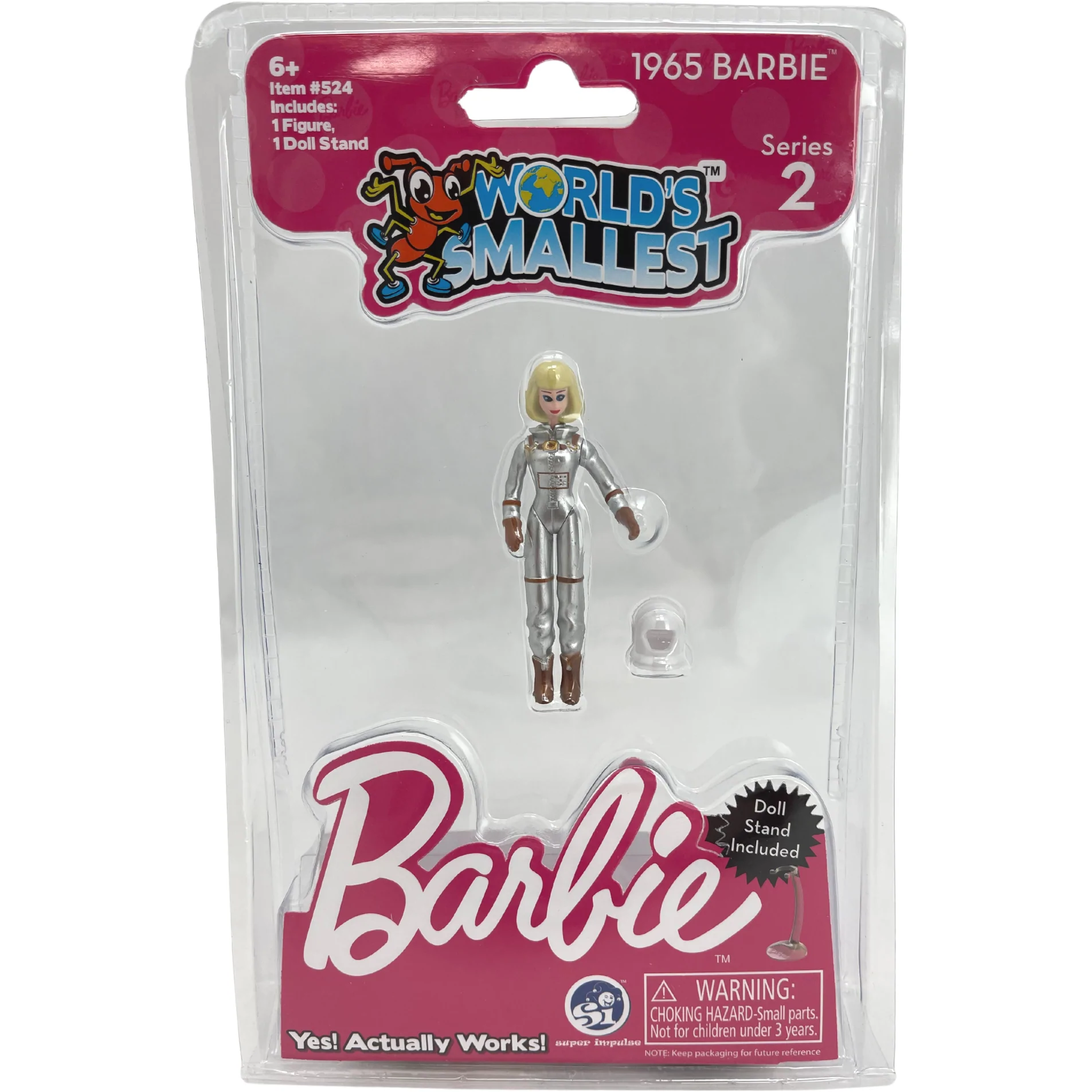 Mattel World's Smallest Barbie Doll / 1965 Barbie / Series 2 / Travel Size Toy