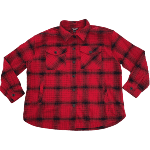 BC Clothing Women's Shirt Jacket / Red & Black Plaid / Button Up / Various Sizes