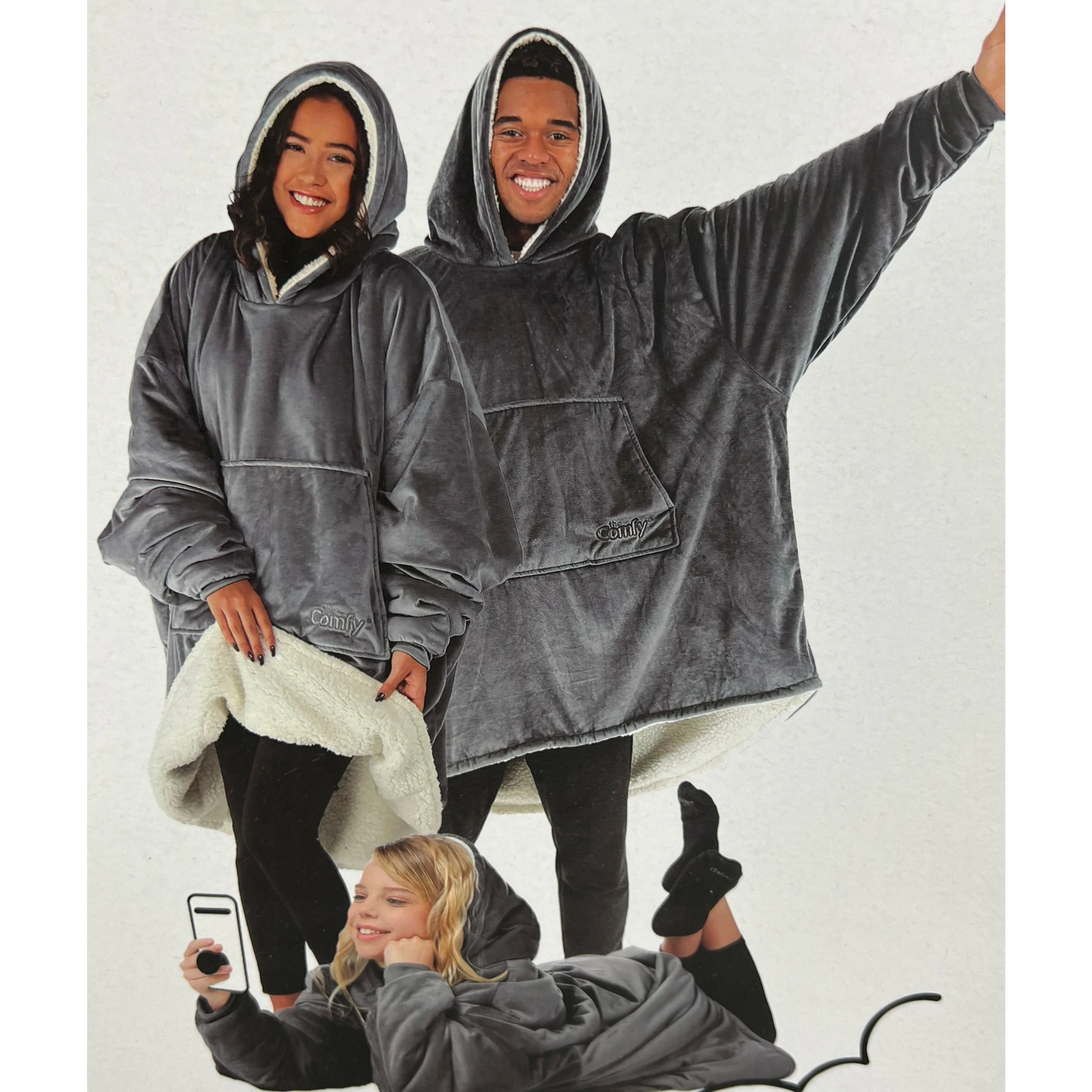 The Comfy Original Wearable Blanket / Oversized Sweater / Charcoal / One Size