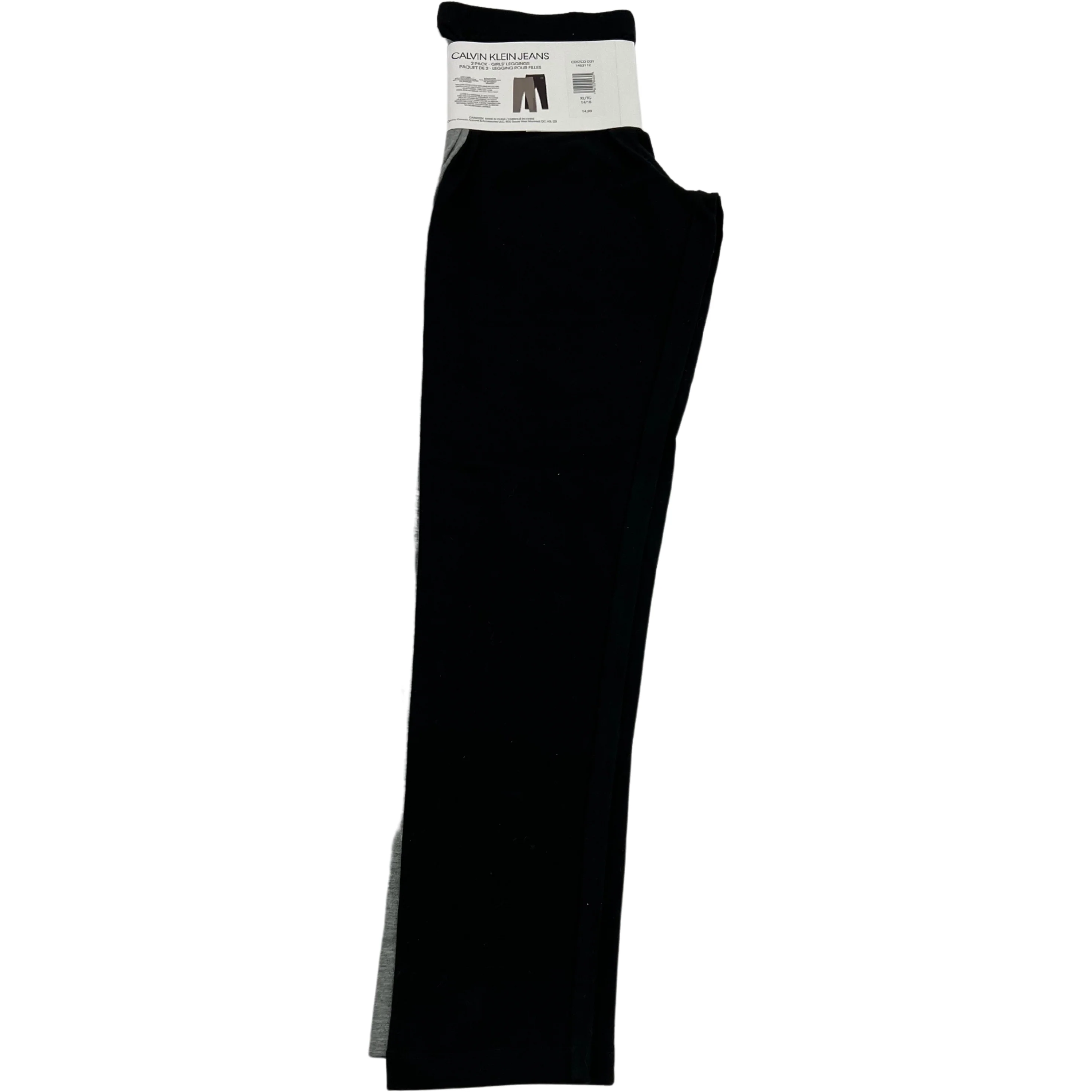 Calvin Klein Jeans Girl's Leggings / 2 Pack / Black & Grey / Various Sizes