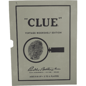 Clue Vintage Bookshelf Edition / Family Board Game / Linen Board Game