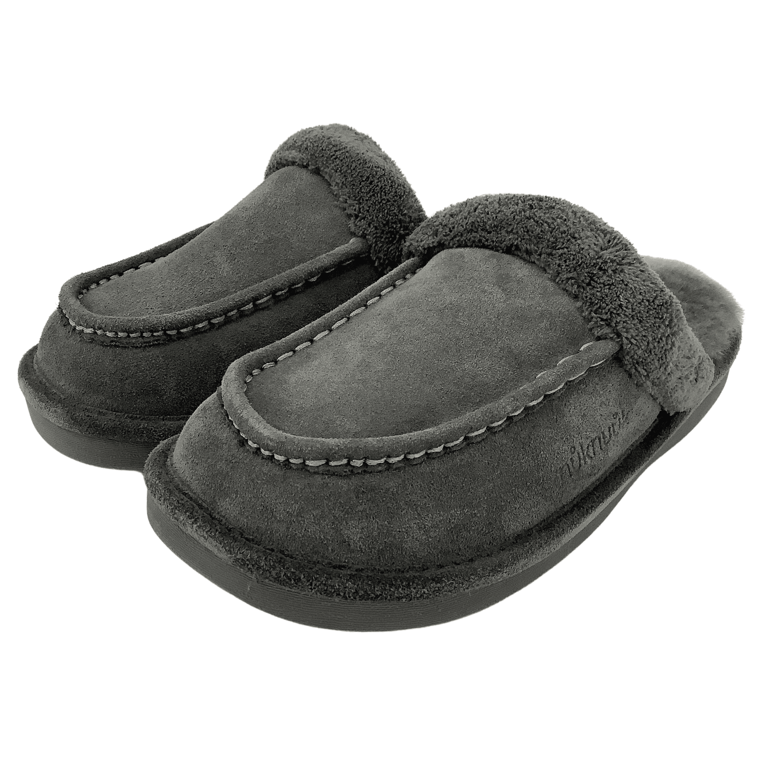 NukNuuk Men's Slippers: Leather / Grey / Various Sizes **NO TAGS**