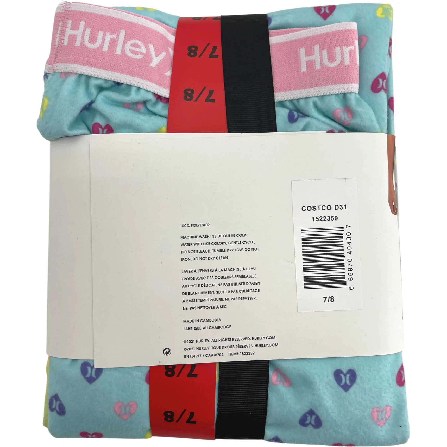 Hurley Girl's Heart Pattern 2 Pack Pyjama Pants / Various Sizes –  CanadaWide Liquidations