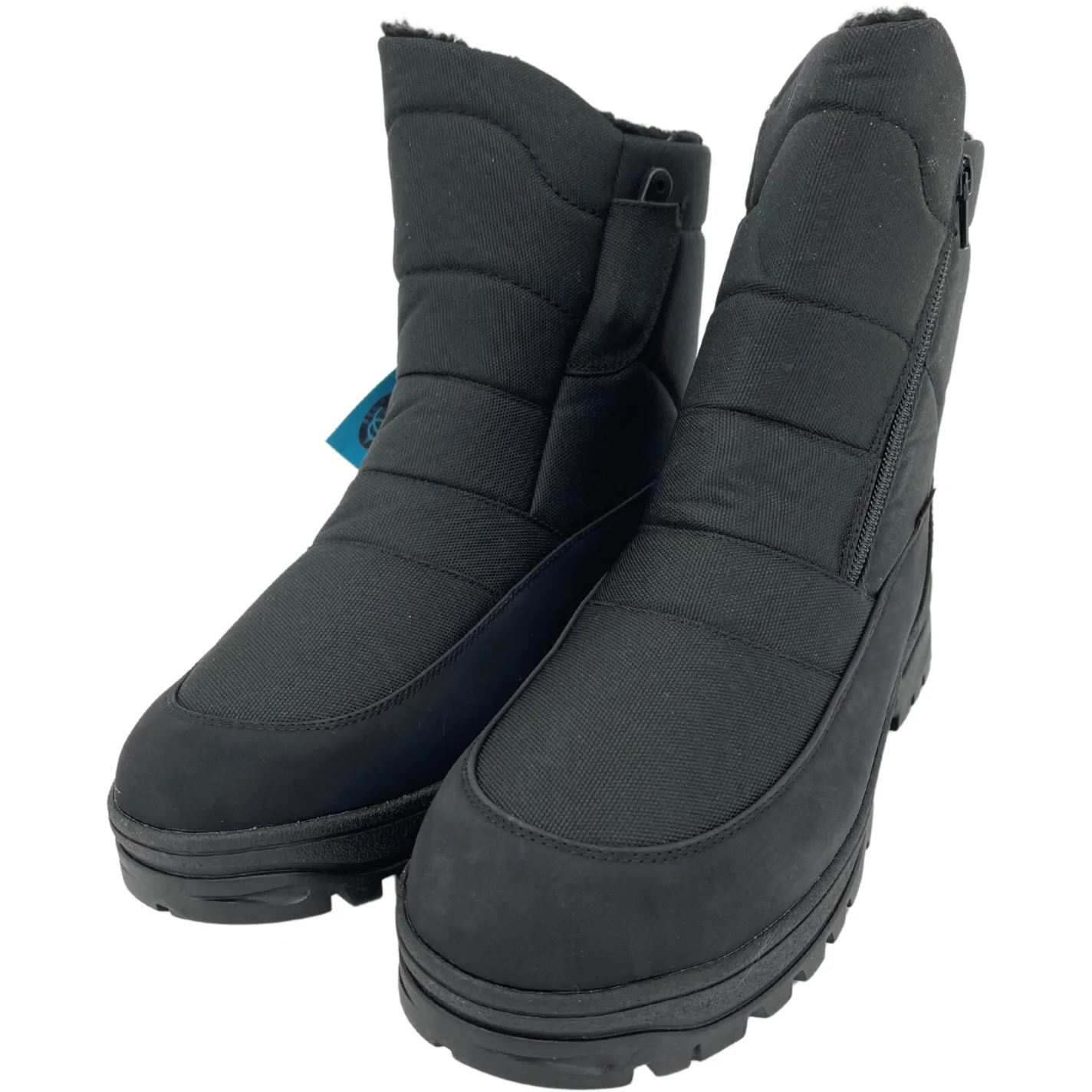 Pro-Tec Men's Winter Boots / Side Zipper Tipper / Built-In Ice Grippers / Black / Size 43