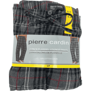 Pierre Cardin Men's Flannel Lounge Pants / 2 Pack / Grey Plaid / Various Sizes