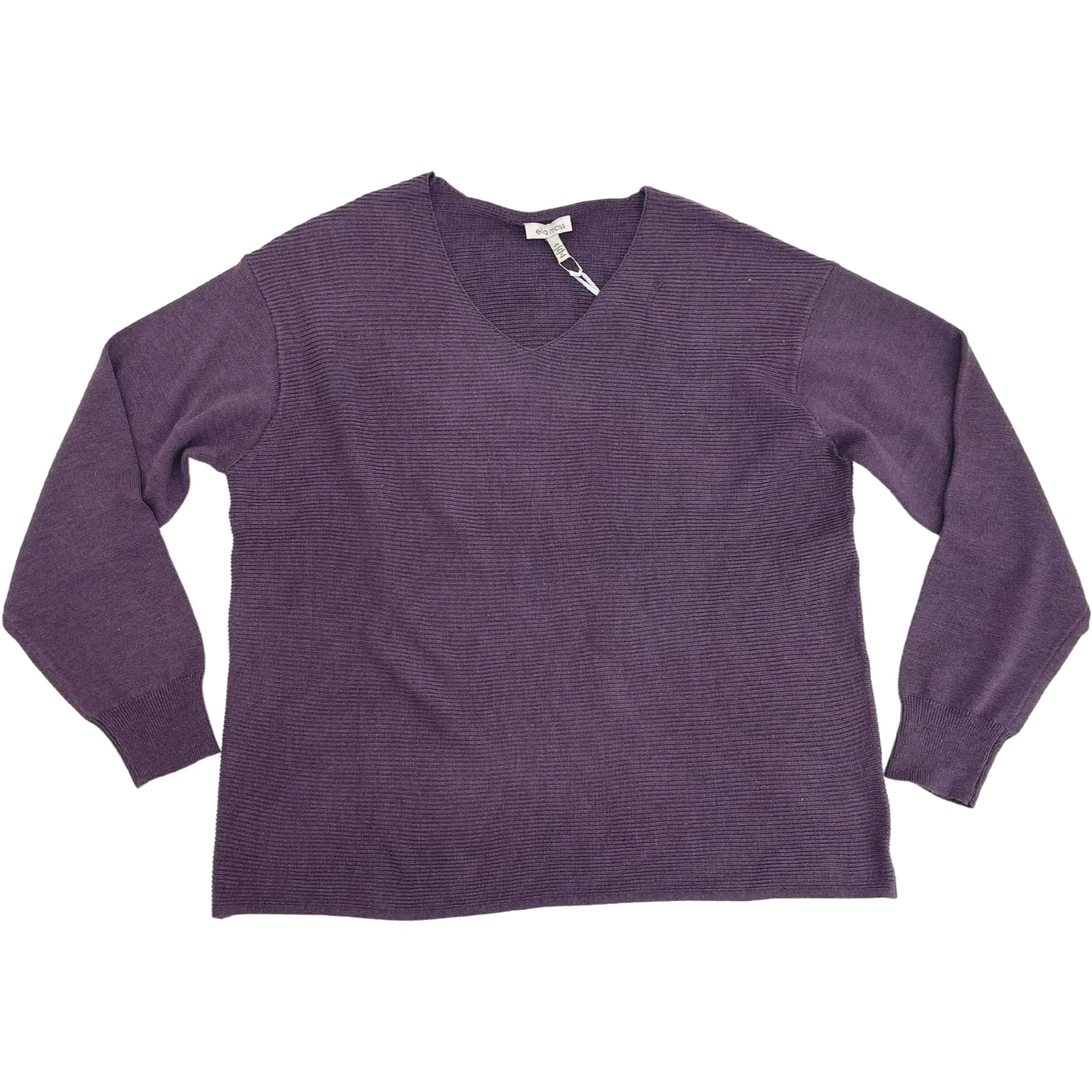 Ella Moss Women's V-Neck Sweater / Purple / Size Large **MARKED**