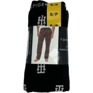 Tommy Hilfiger Men's Flannel Pants / Lounge Pants / 2 Pack / Black & Grey / Various Sizes